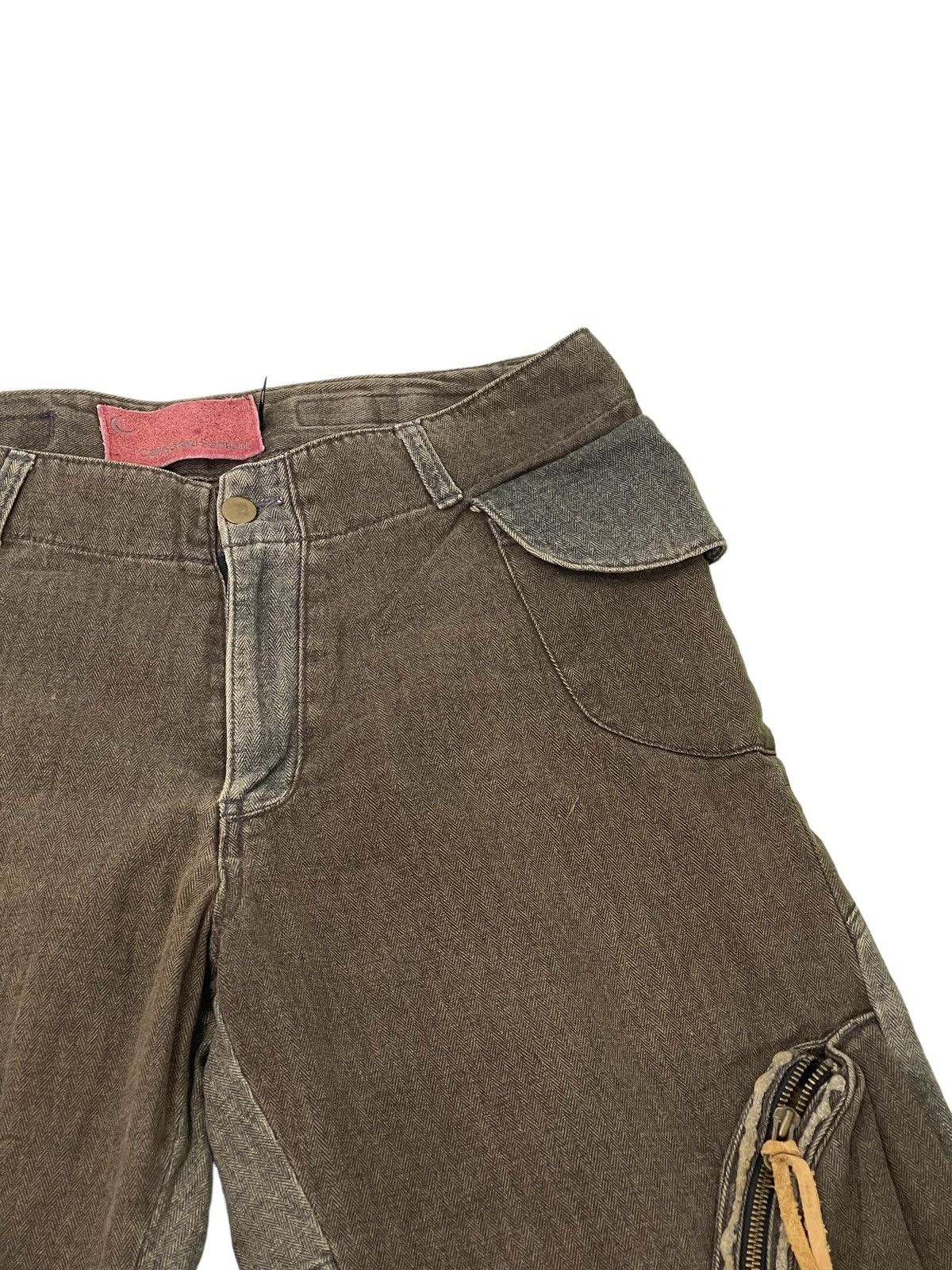 Japanese Brand Herringbones Two Tone Censored Sentient Denim Relaxed 39🟦 Size US 33 - 8 Thumbnail