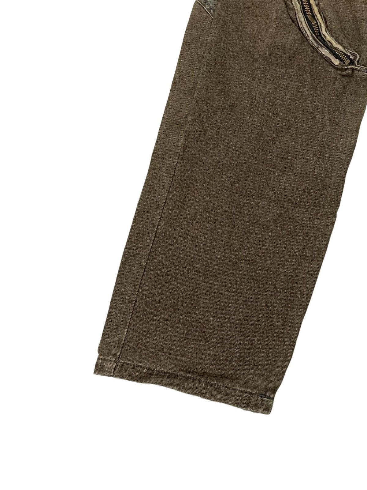 Japanese Brand Herringbones Two Tone Censored Sentient Denim Relaxed 39🟦 Size US 33 - 5 Thumbnail