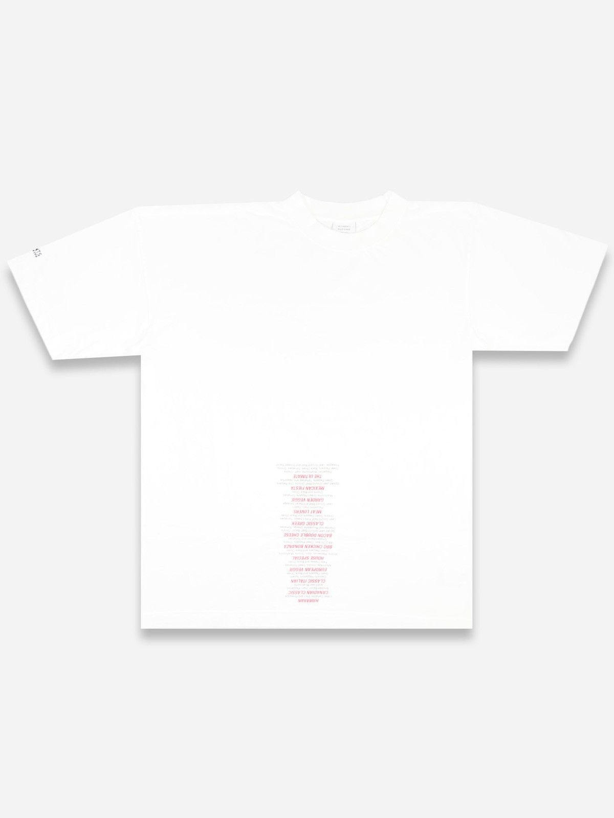 Vetements Vetements Asymmetrical Pizza Menu Tee Size US XL / EU 56 / 4 - 1 Thumbnail