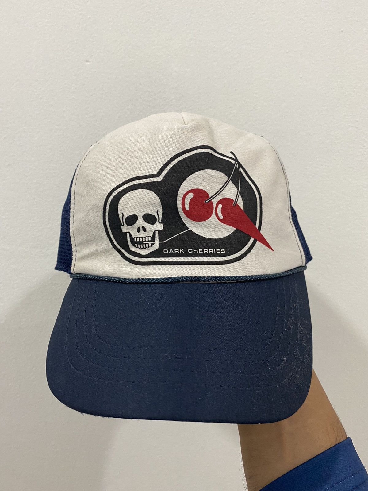 Japanese Brand 🔥Vintage🔥 Skull Drink Dark Cherries Trucked Hat Size ONE SIZE - 2 Thumbnail