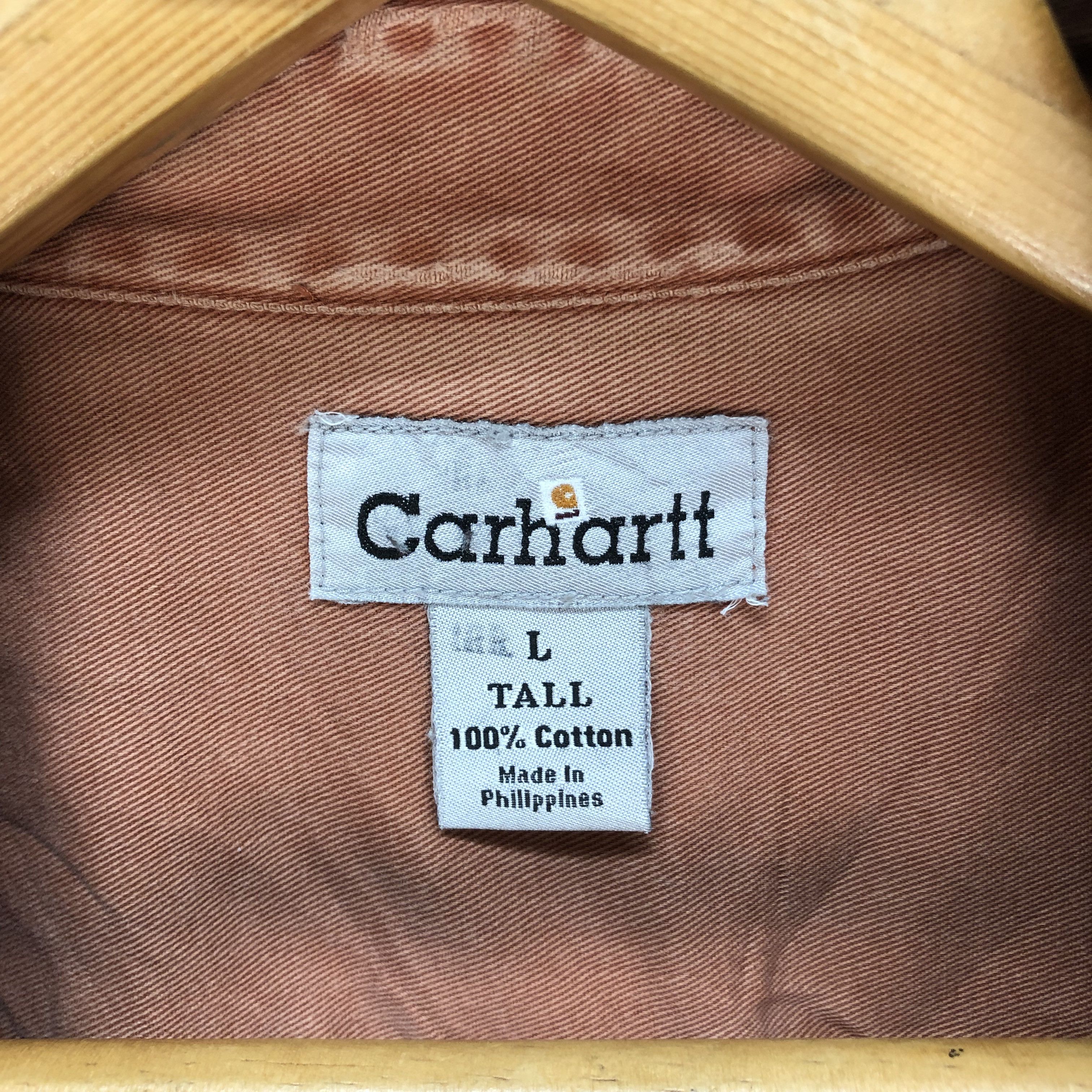 Carhartt TRASHED CARHARTT ORANGE BUTTON UPS SHIRTS #6187-52 Size US L / EU 52-54 / 3 - 11 Thumbnail