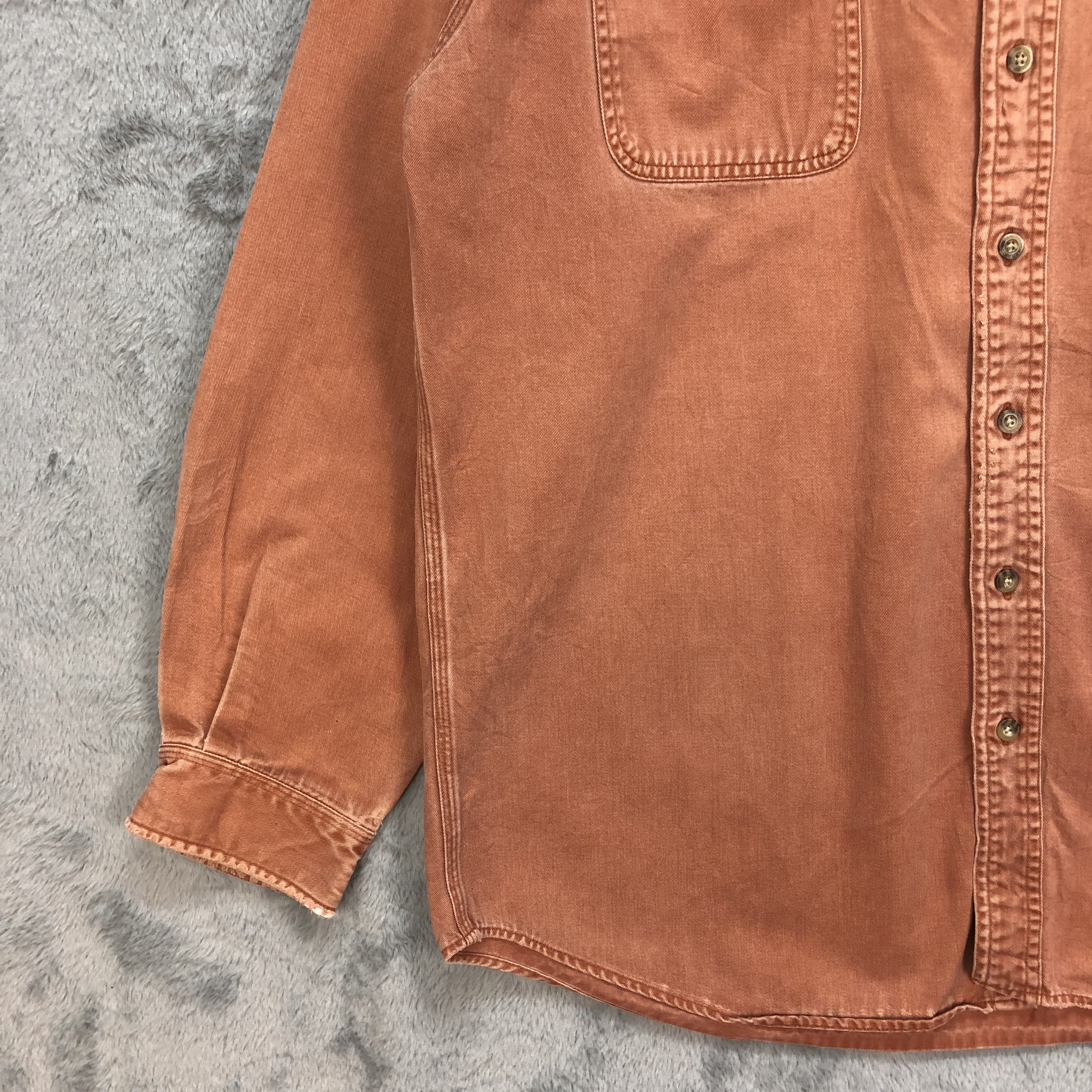 Carhartt TRASHED CARHARTT ORANGE BUTTON UPS SHIRTS #6187-52 Size US L / EU 52-54 / 3 - 7 Thumbnail