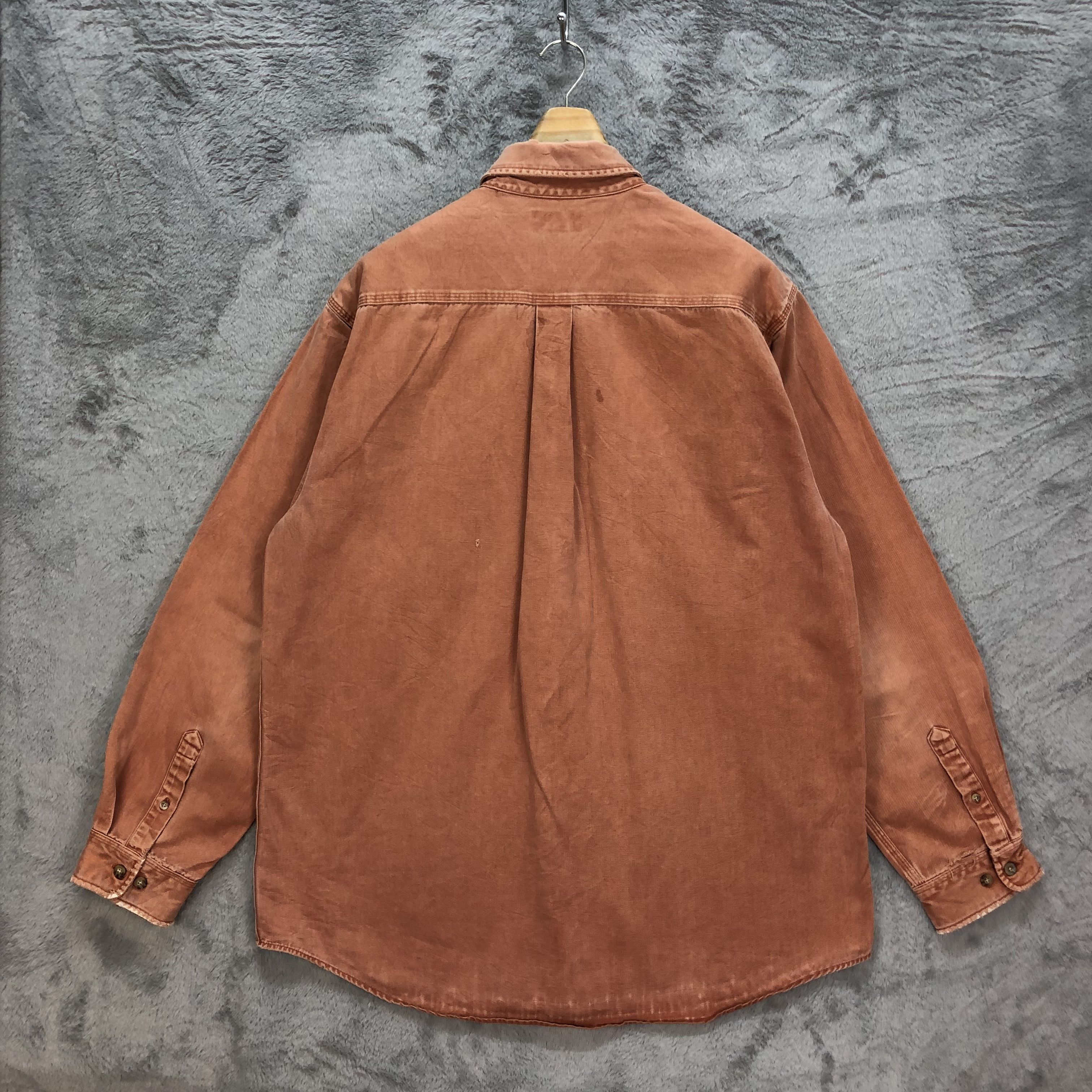 Carhartt TRASHED CARHARTT ORANGE BUTTON UPS SHIRTS #6187-52 Size US L / EU 52-54 / 3 - 15 Thumbnail