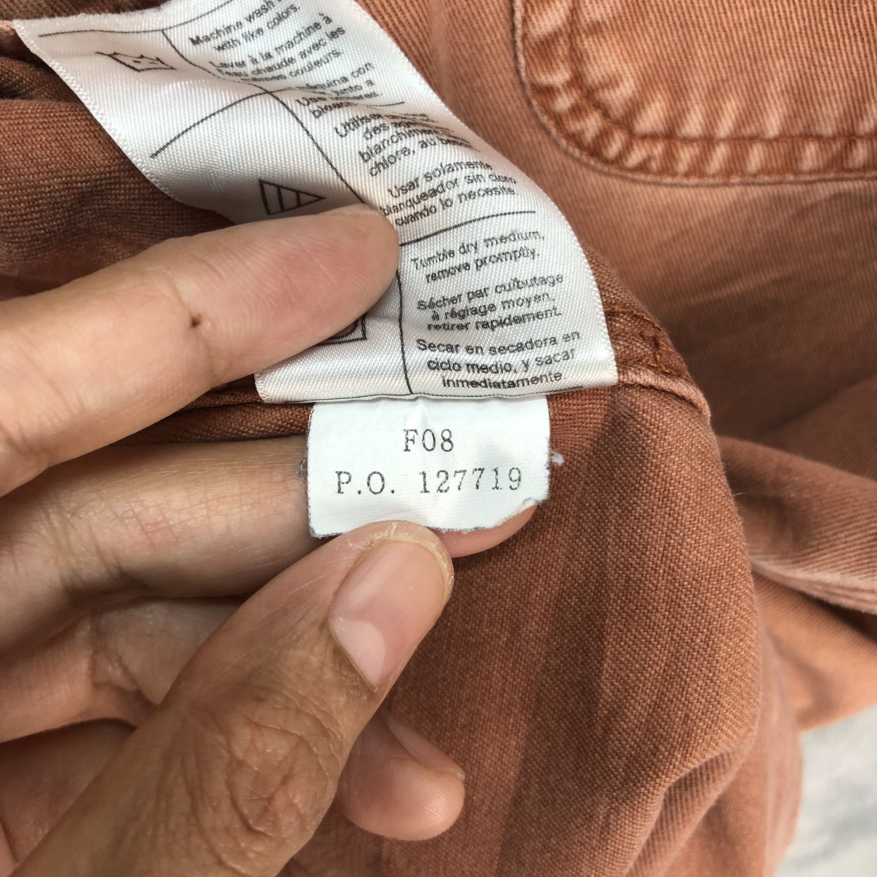 Carhartt TRASHED CARHARTT ORANGE BUTTON UPS SHIRTS #6187-52 Size US L / EU 52-54 / 3 - 14 Thumbnail