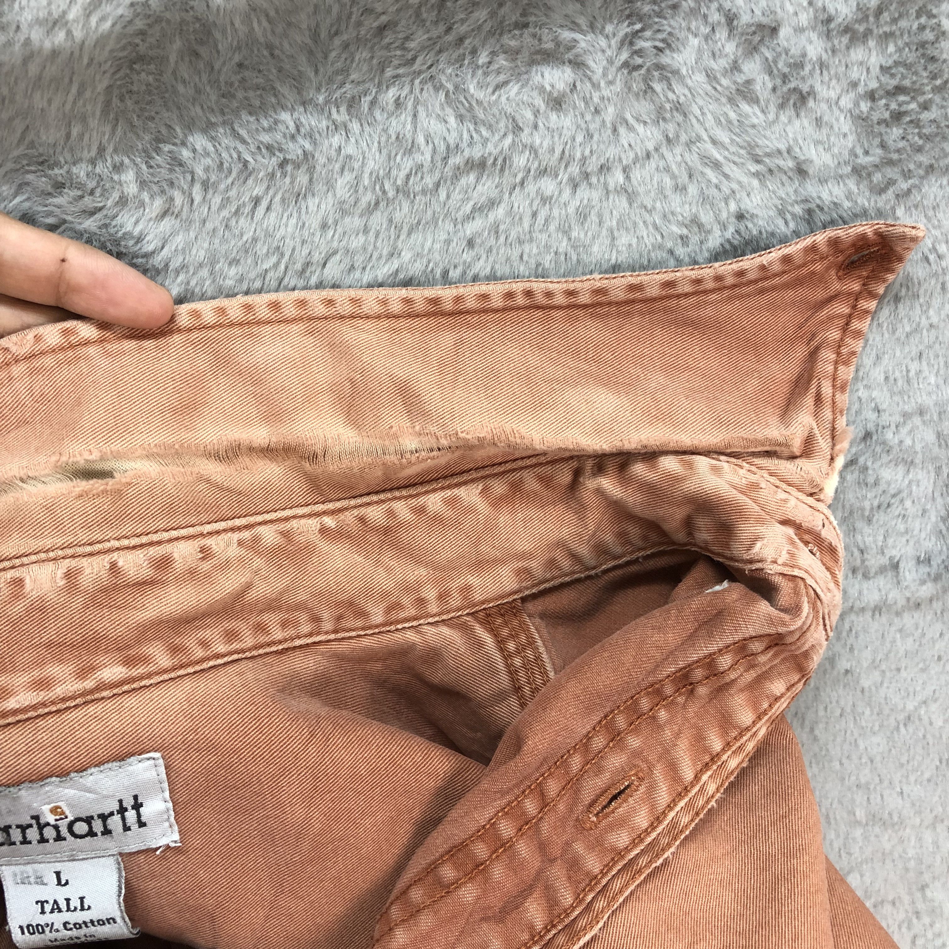 Carhartt TRASHED CARHARTT ORANGE BUTTON UPS SHIRTS #6187-52 Size US L / EU 52-54 / 3 - 20 Thumbnail