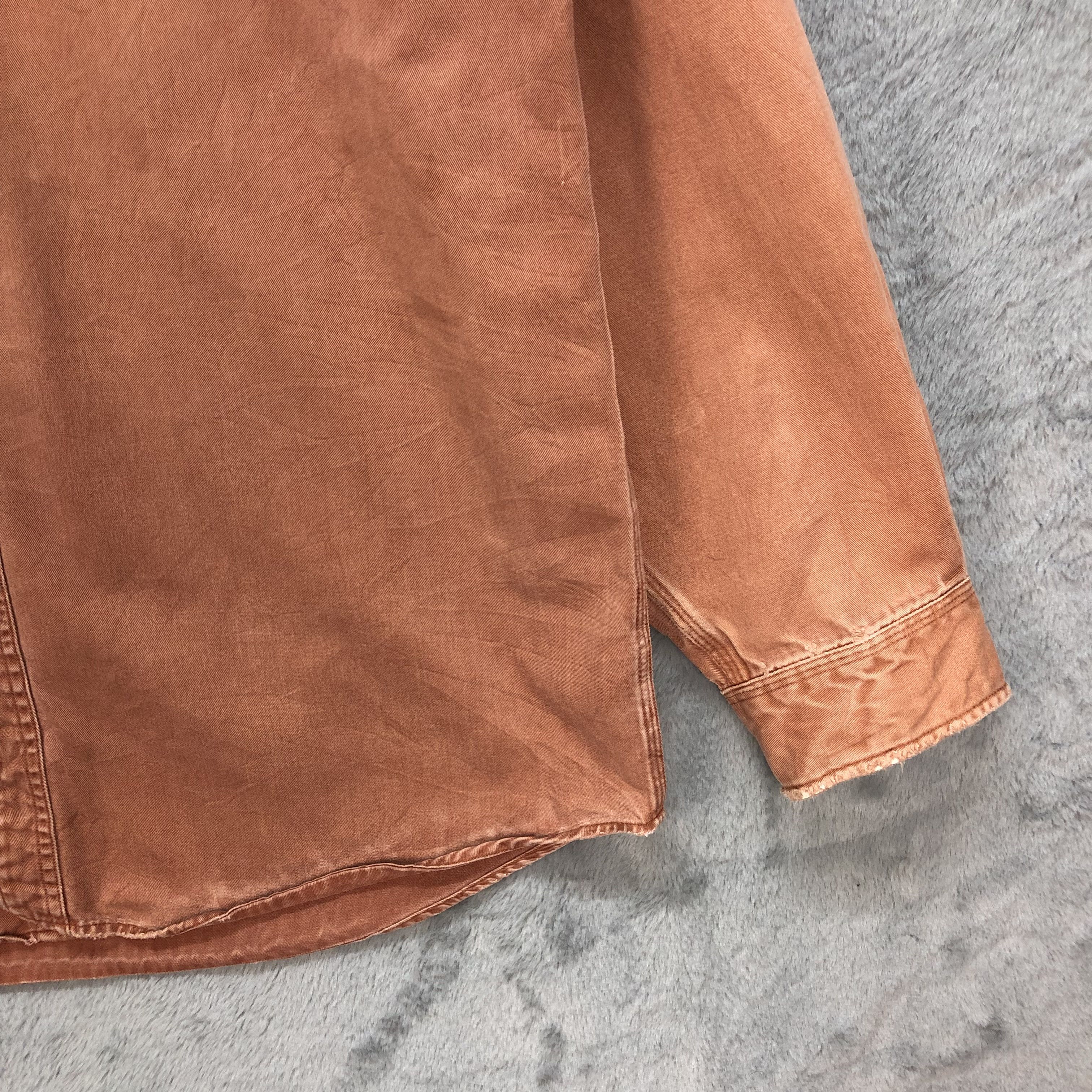 Carhartt TRASHED CARHARTT ORANGE BUTTON UPS SHIRTS #6187-52 Size US L / EU 52-54 / 3 - 9 Thumbnail