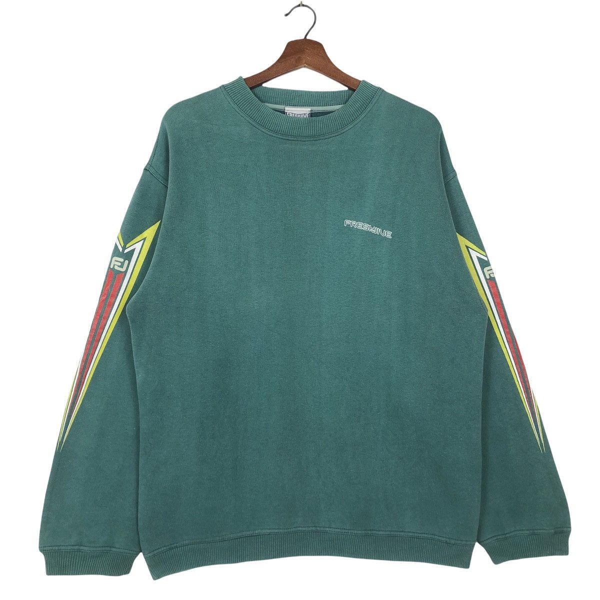 image of Vintage 90’S Freshjive Sweatshirt Made In Usa in Green, Men's (Size Medium)