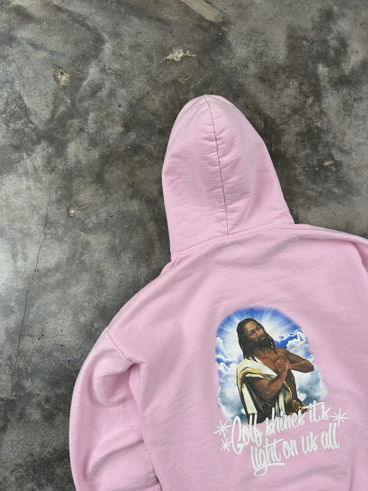Golf Wang Golf Wang Pink Golf Black Jesus Christ Hoodie Sz. Medium Size US M / EU 48-50 / 2 - 2 Thumbnail