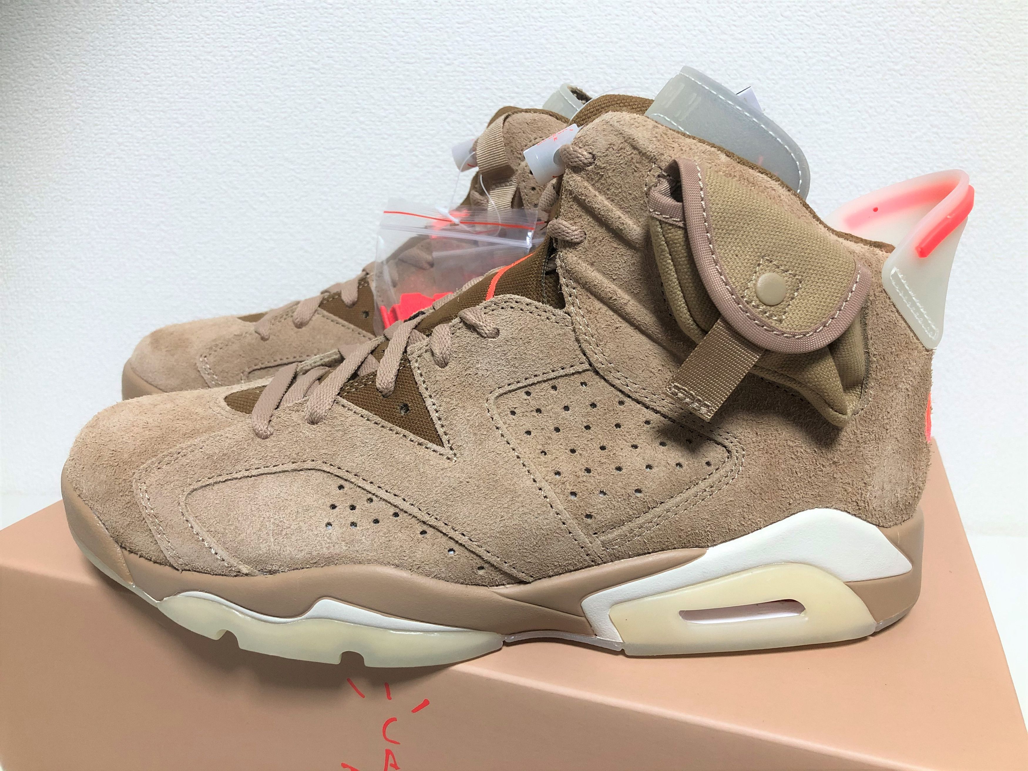 Jordan Brand Nike Air Jordan 6 Retro Travis Scott British Khaki 10.5 Size US 10.5 / EU 43-44 - 2 Thumbnail