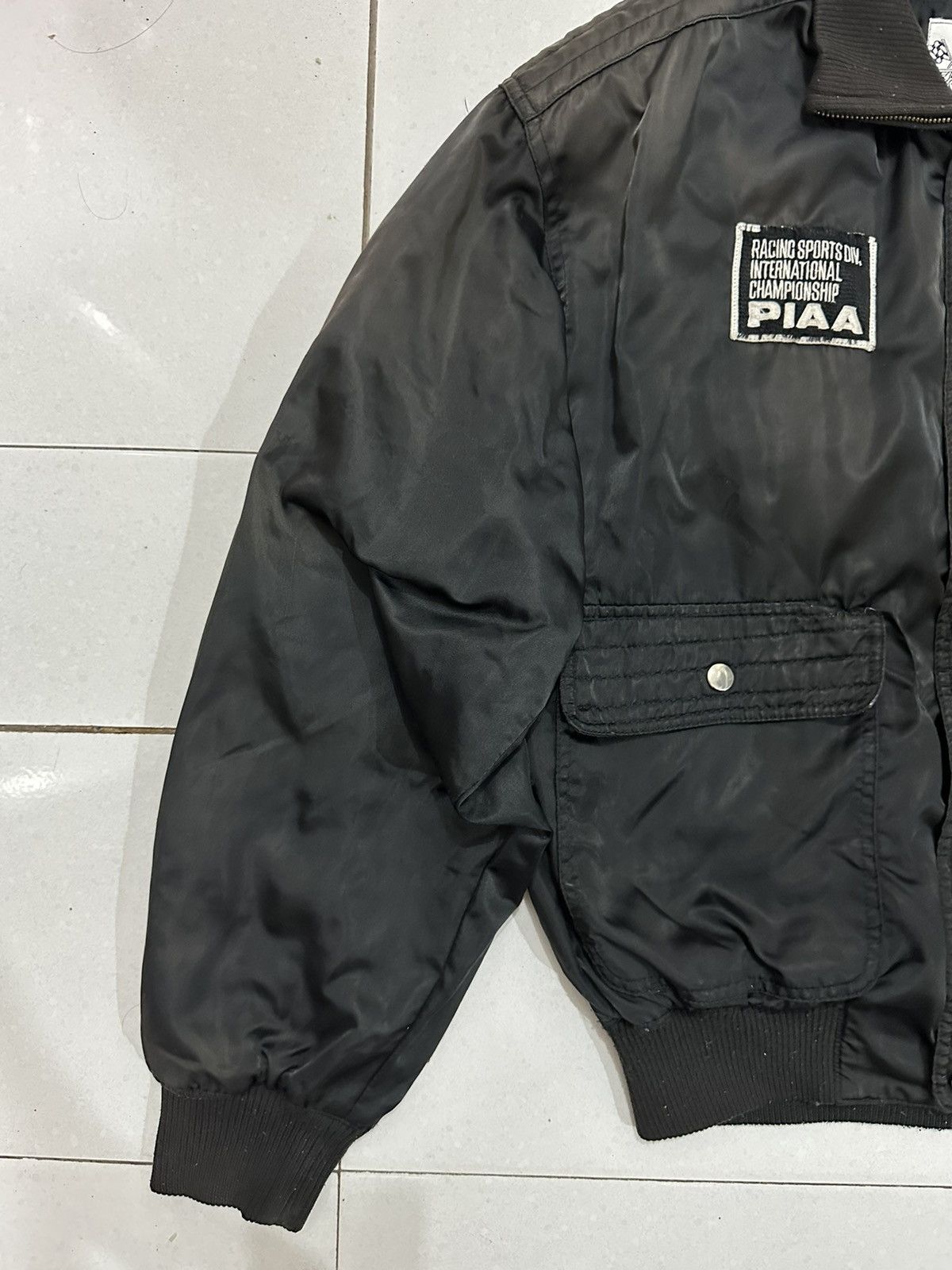Japanese Brand 90’s Distress PIAA Motorsport Bomber Jacket Size US L / EU 52-54 / 3 - 8 Thumbnail