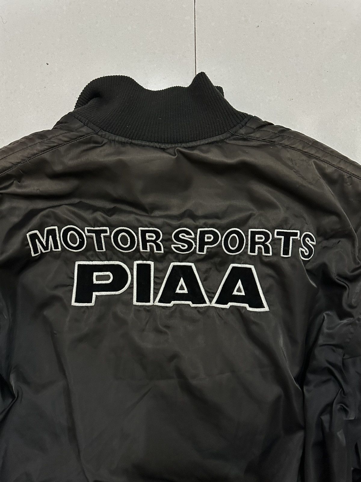 Japanese Brand 90’s Distress PIAA Motorsport Bomber Jacket Size US L / EU 52-54 / 3 - 3 Thumbnail