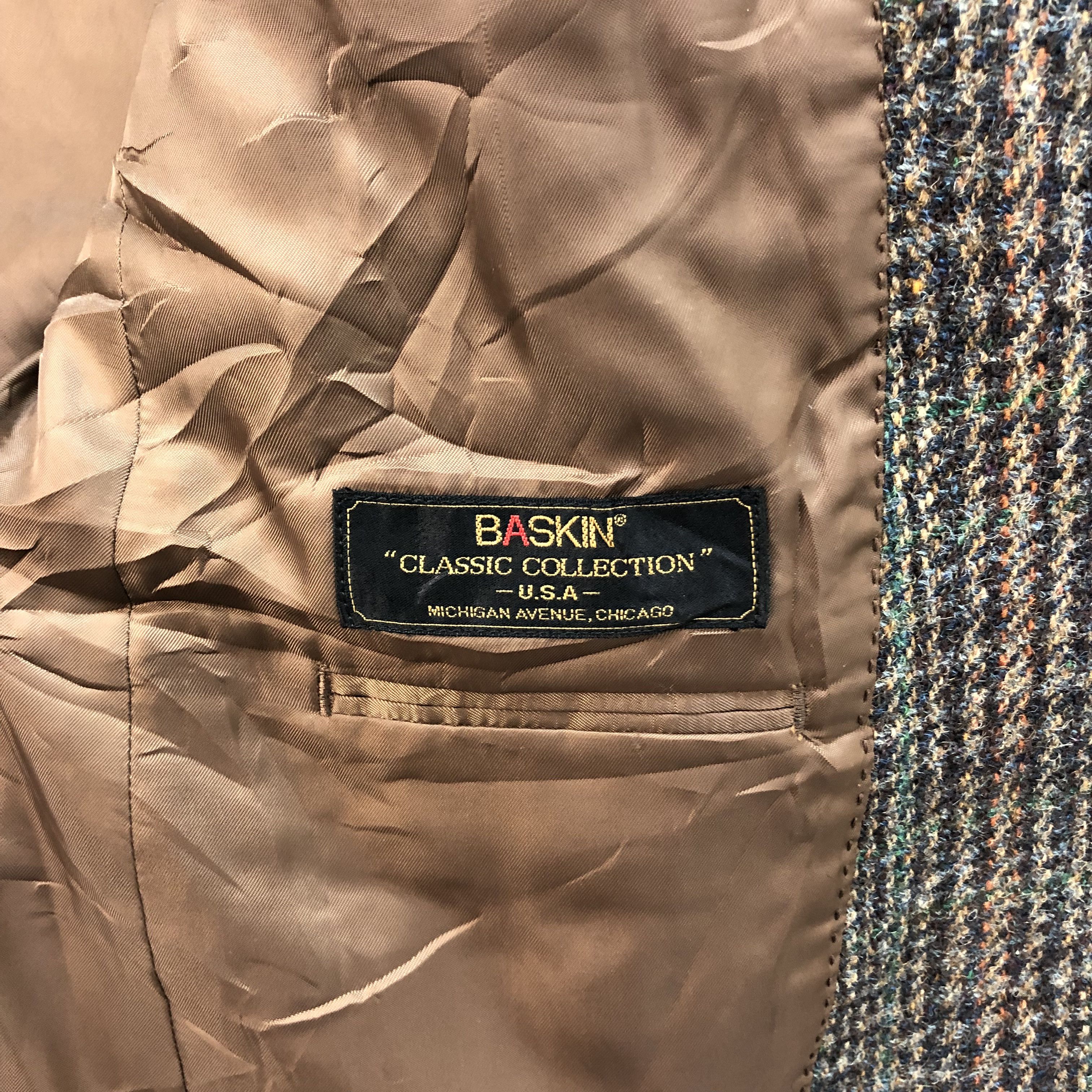Harris Tweed BASKIN CLASSIC COLLECTION HARRIS TWEED WOOL BLAZERS #4990-35 Size 42R - 9 Thumbnail