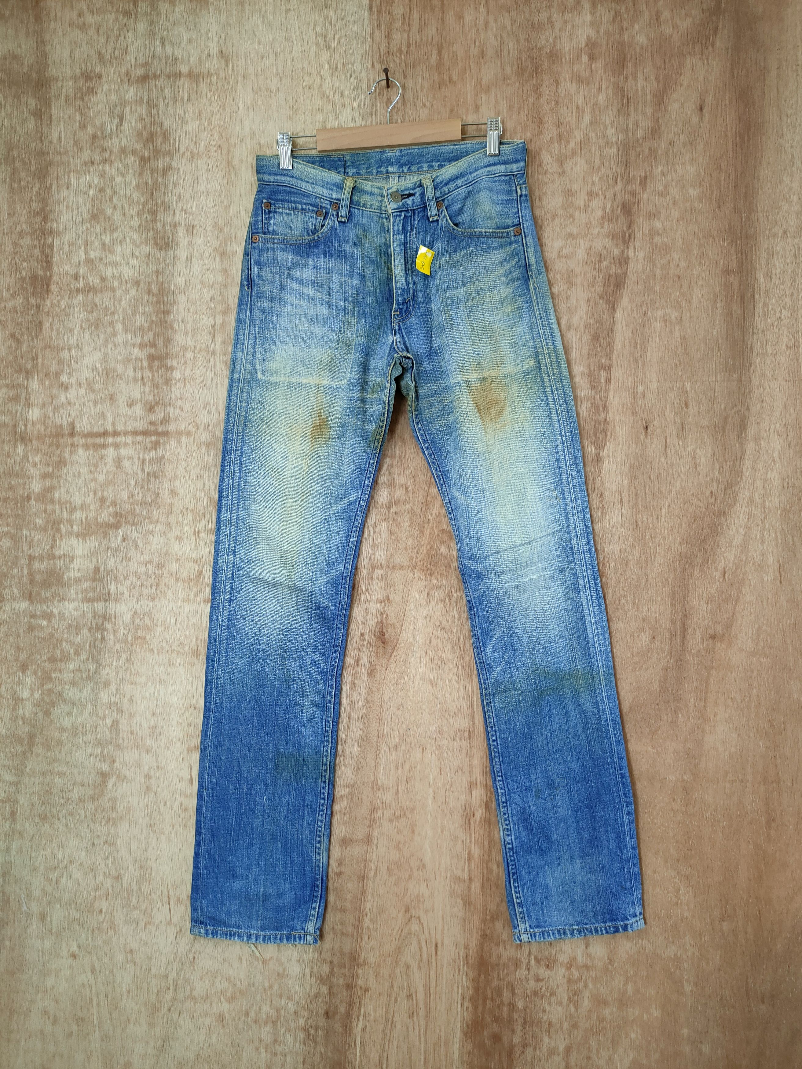 Levi's 505 Levis distressed faded dirty denim pants #46-645 Size US 29 - 1 Thumbnail