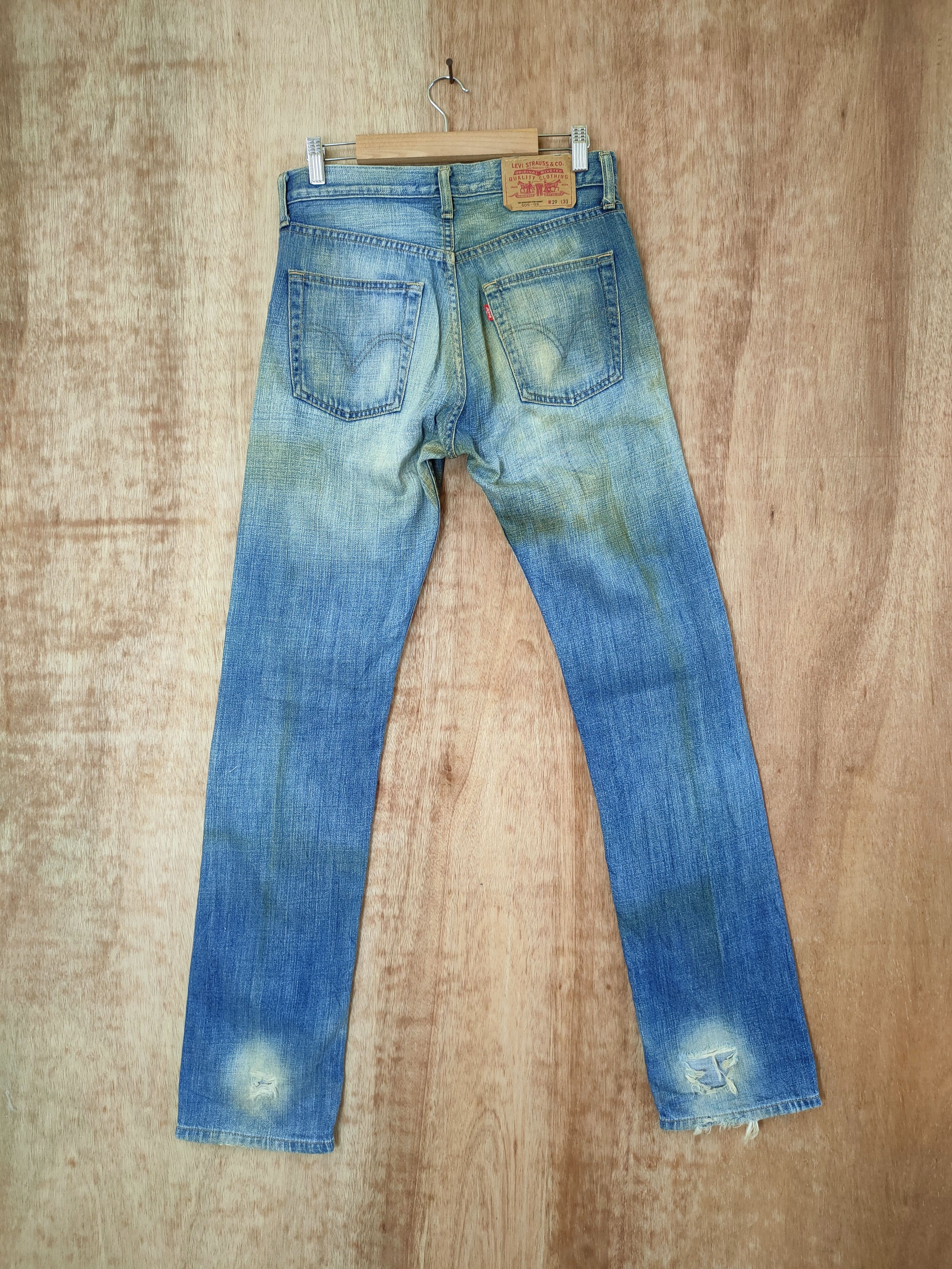 Levi's 505 Levis distressed faded dirty denim pants #46-645 Size US 29 - 7 Thumbnail