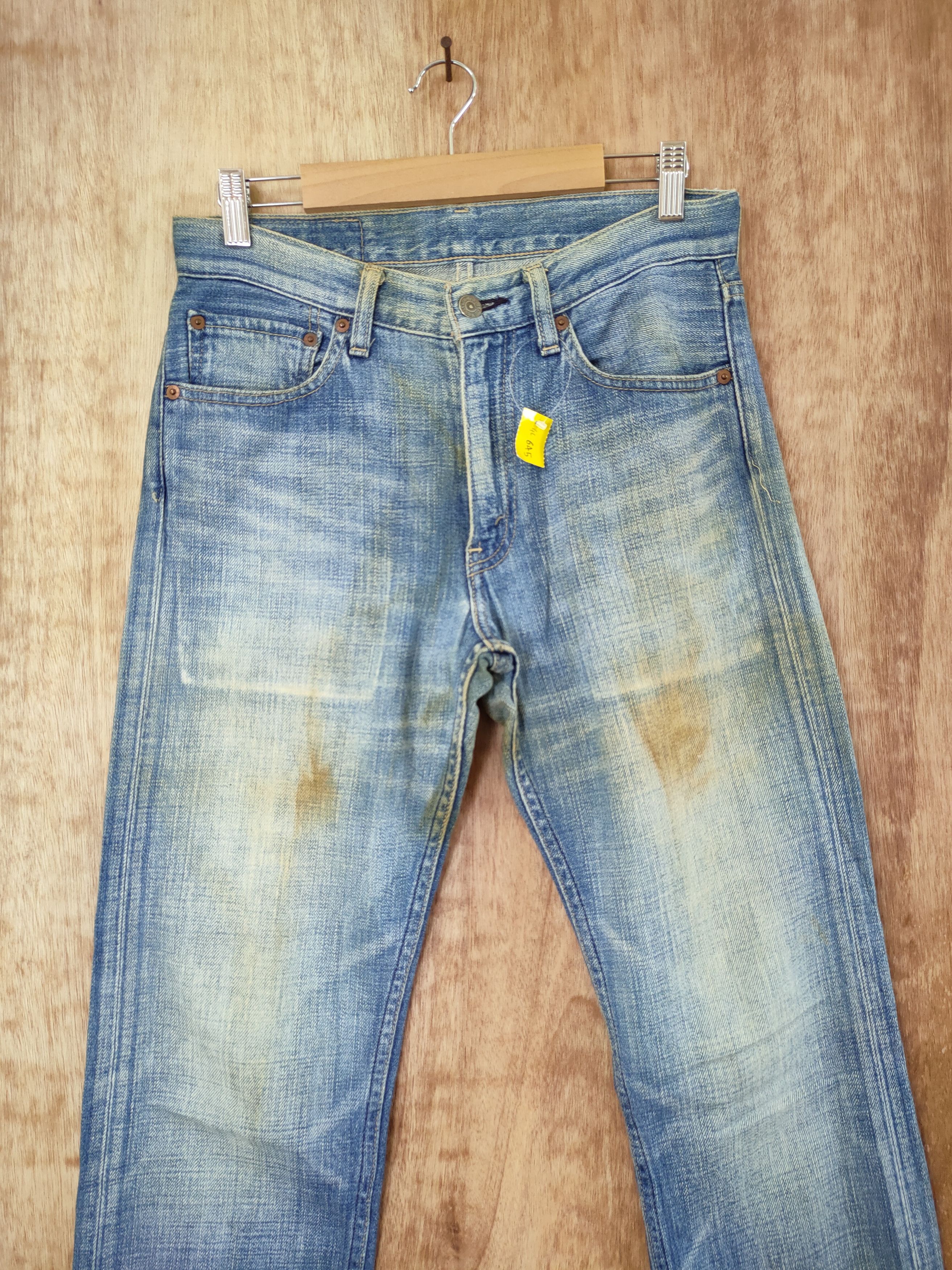 Levi's 505 Levis distressed faded dirty denim pants #46-645 Size US 29 - 3 Thumbnail