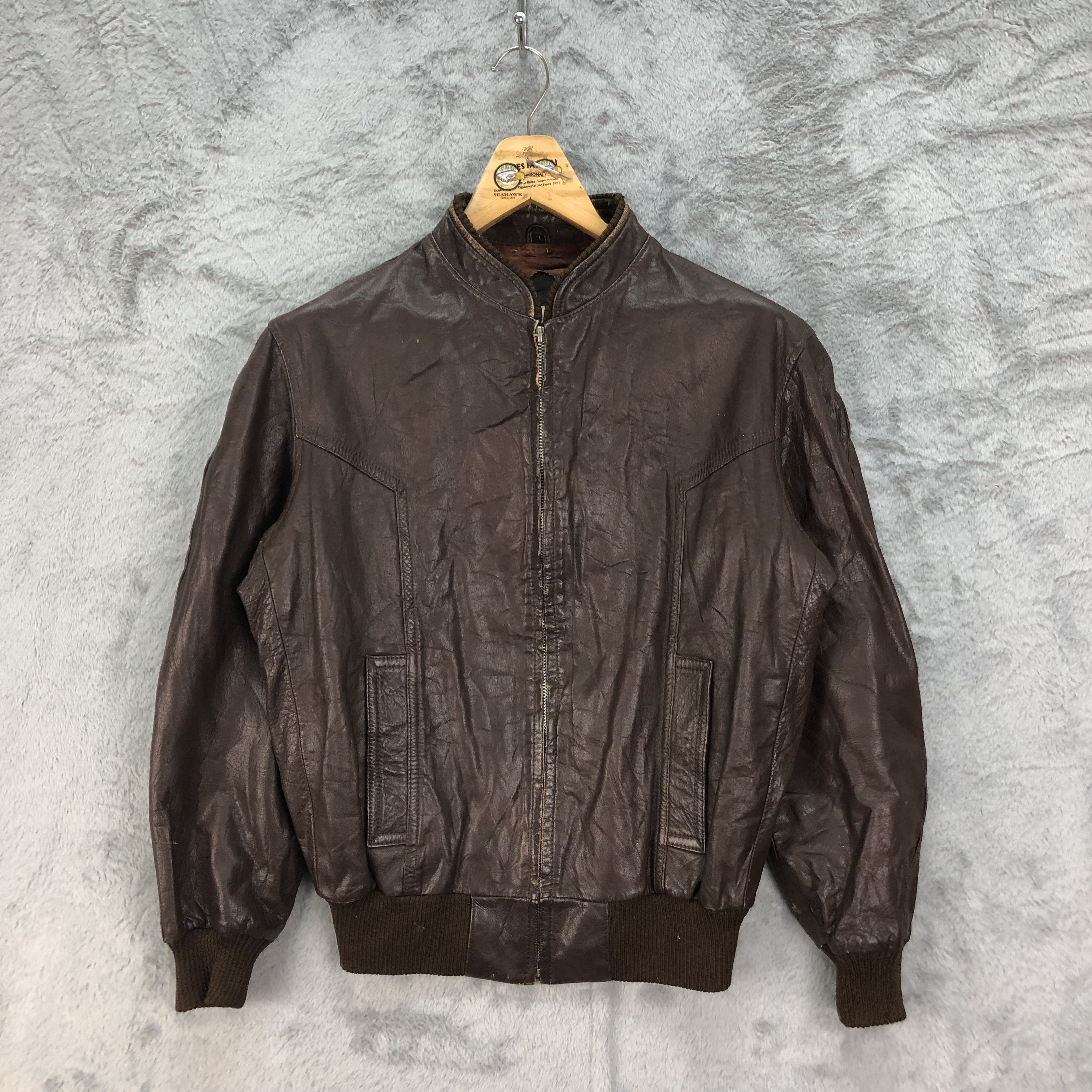 Vintage Vintage 90's Perma Stone Leather Jacket #4720-165 Size US L / EU 52-54 / 3 - 1 Thumbnail