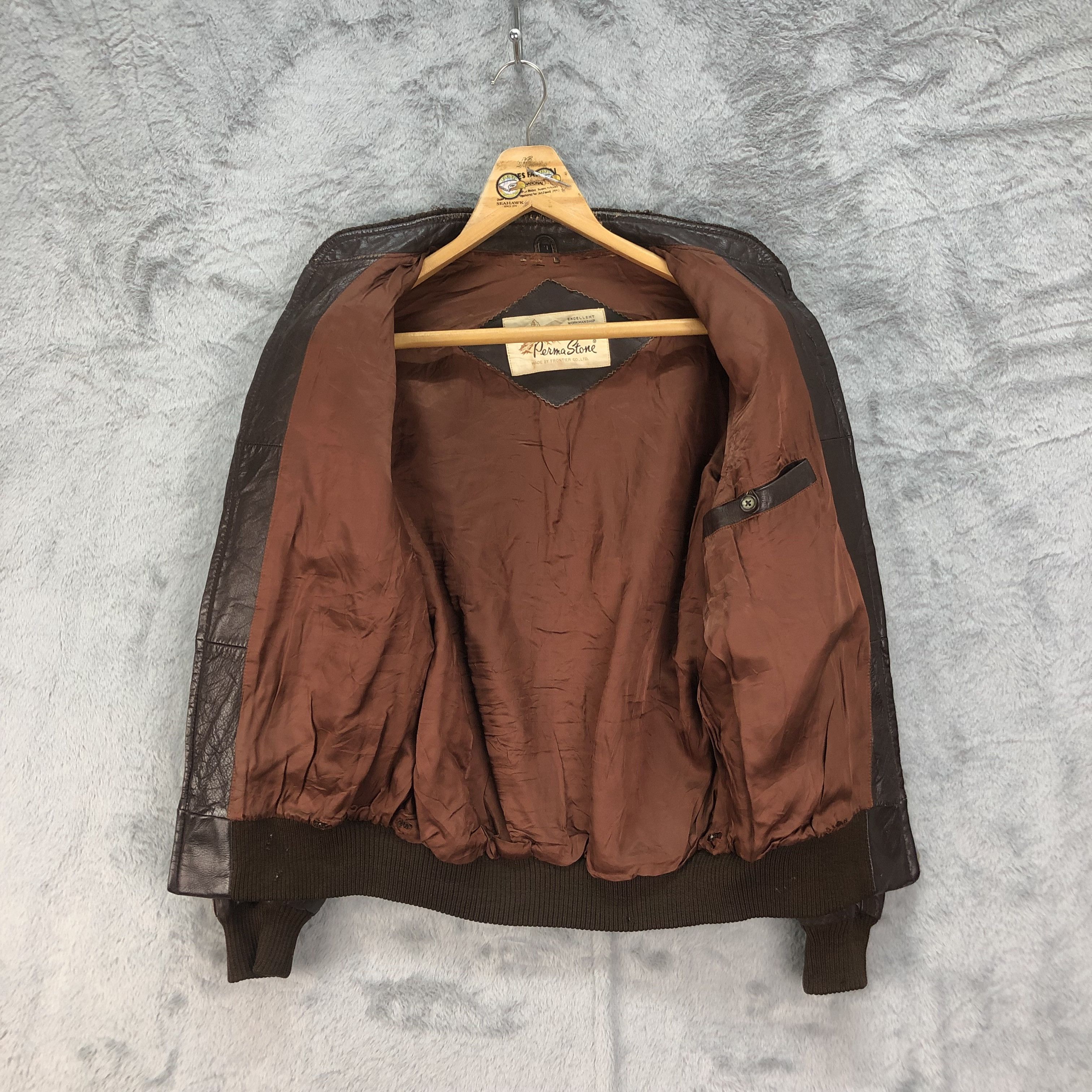 Vintage Vintage 90's Perma Stone Leather Jacket #4720-165 Size US L / EU 52-54 / 3 - 8 Thumbnail