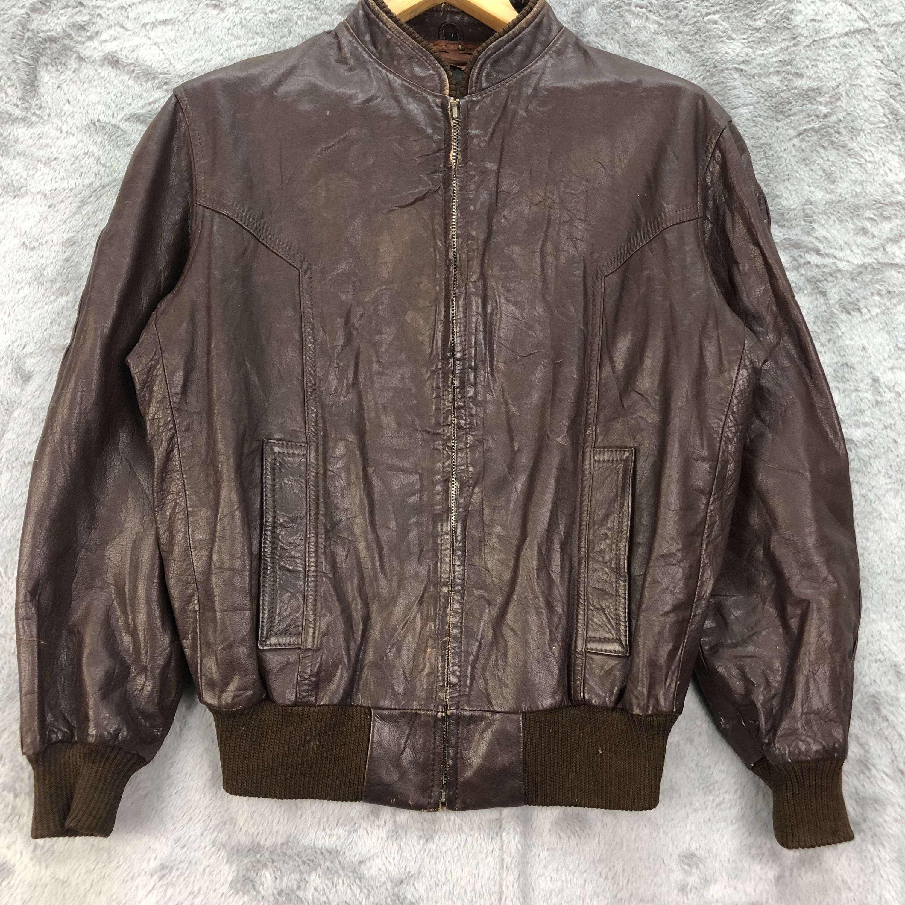 Vintage Vintage 90's Perma Stone Leather Jacket #4720-165 Size US L / EU 52-54 / 3 - 3 Thumbnail