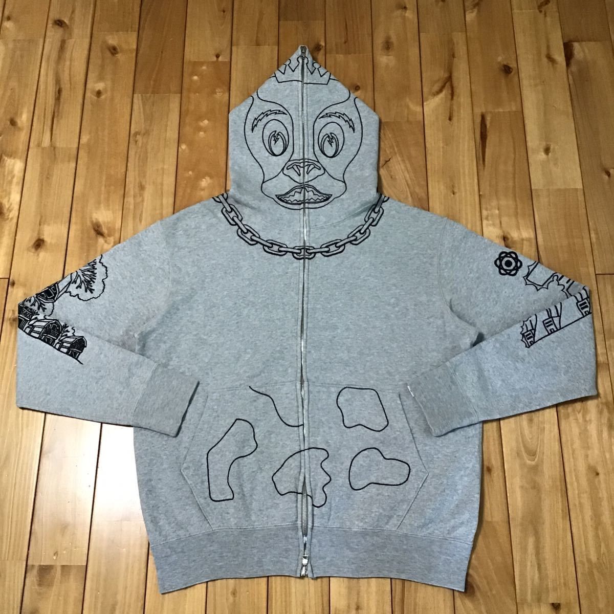 Bape BAPE Holstein full zip hoodie Gray Size US M / EU 48-50 / 2 - 1 Thumbnail