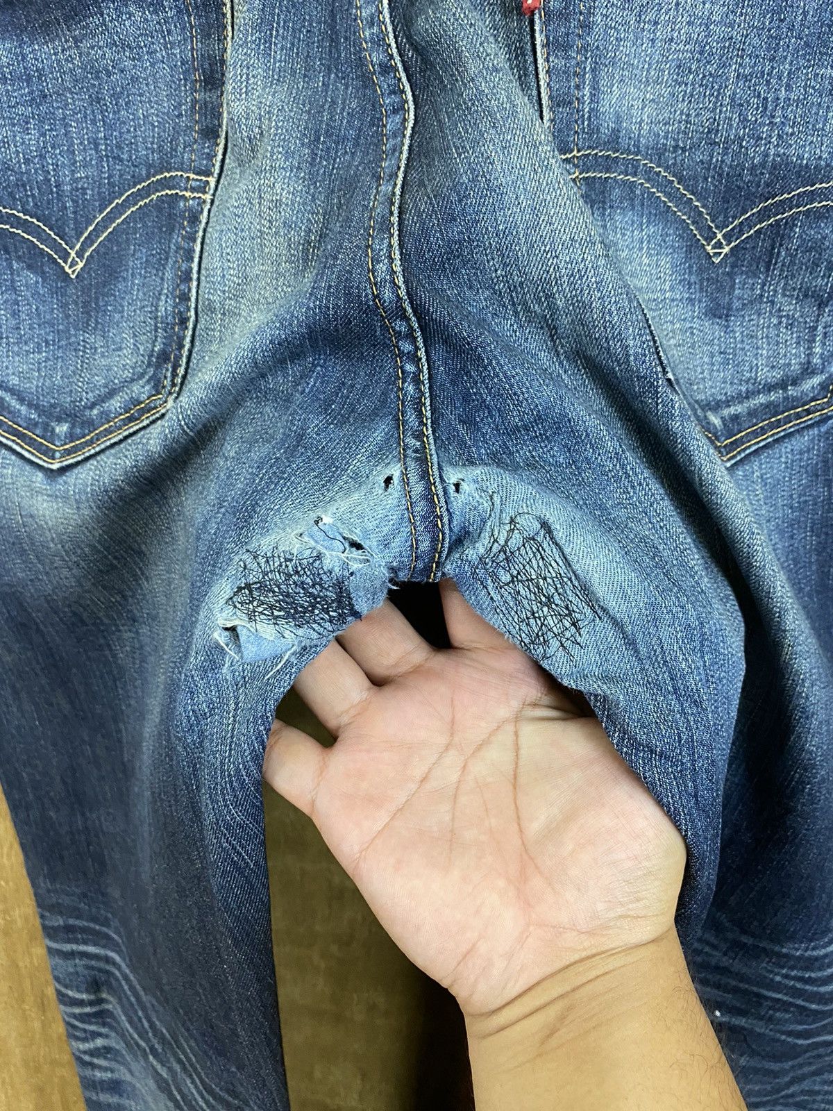 Levi's DLS 551 Levi’s Blue distressed Denim Pants #BB528 Size US 36 / EU 52 - 18 Thumbnail