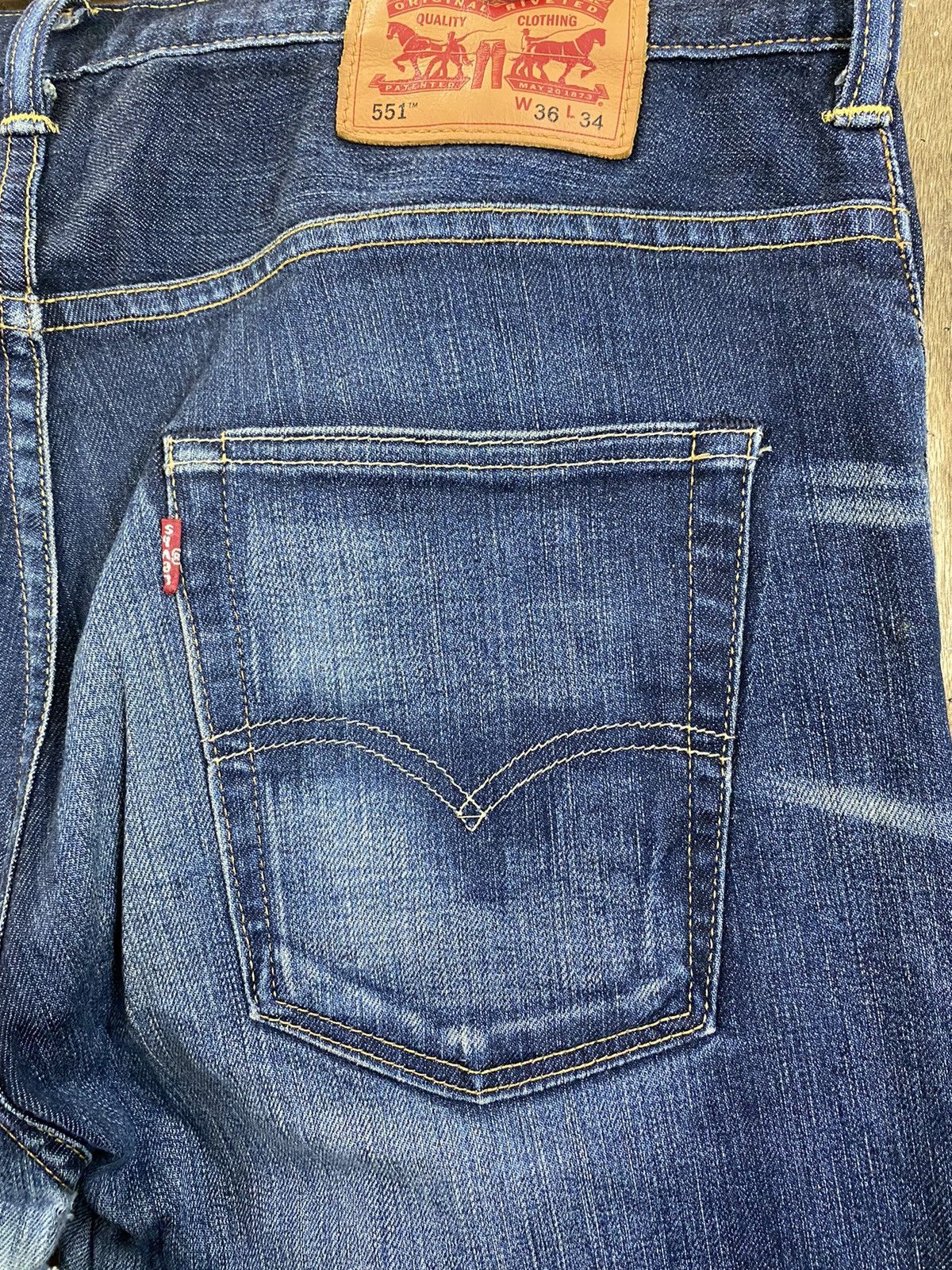 Levi's DLS 551 Levi’s Blue distressed Denim Pants #BB528 Size US 36 / EU 52 - 10 Thumbnail