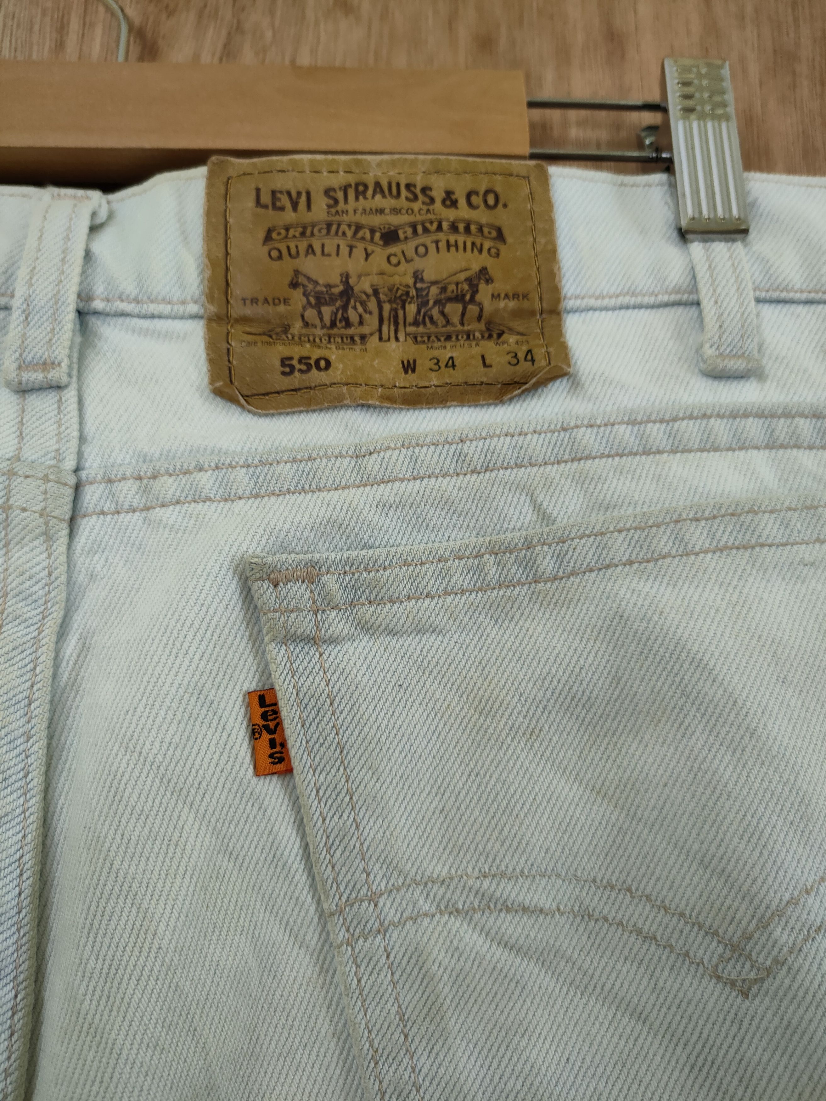 Levi's D 550 levis orange tab vintage dirty ripped denim #46-820 Size US 34 / EU 50 - 9 Thumbnail