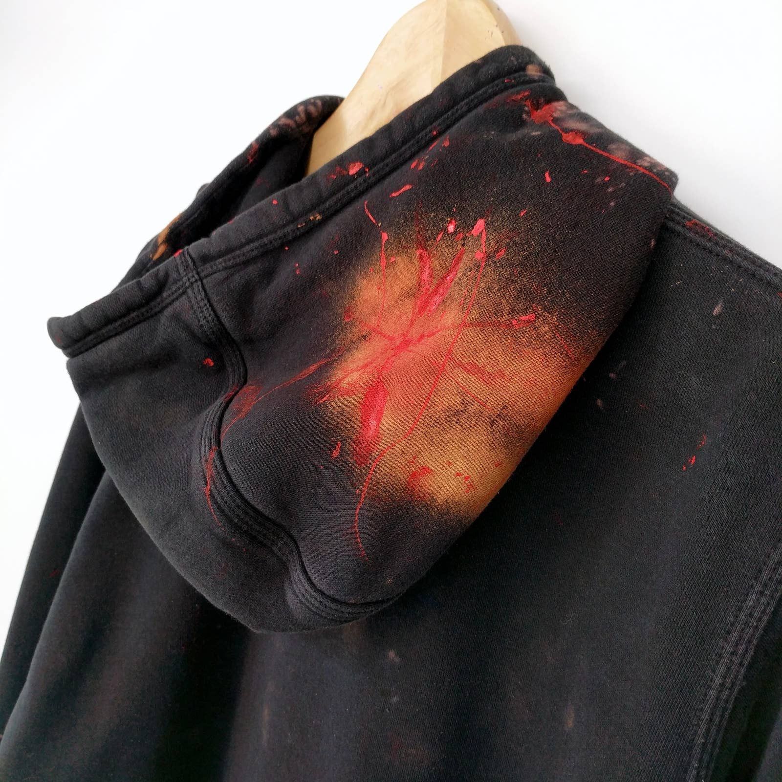 Nike NIKE Not Dead Yet Custom Painted Bleached Hoodie Sweatshirt Size US L / EU 52-54 / 3 - 8 Thumbnail
