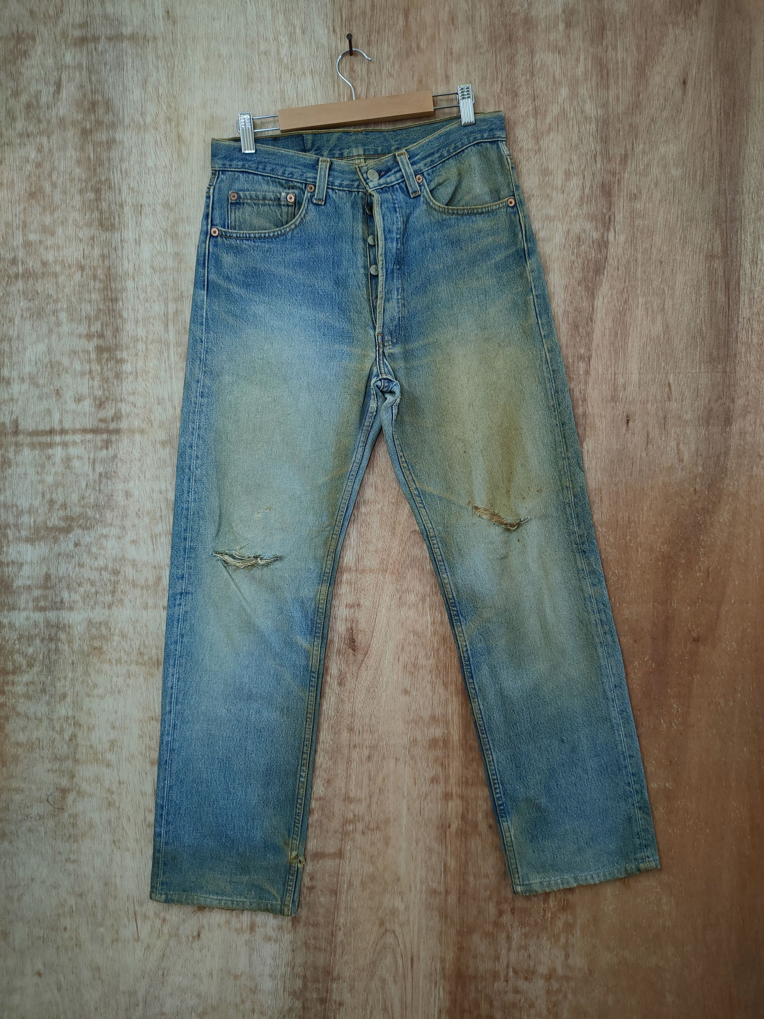 Levi's 501 levis vintage distressed denim pants #46-819 Size US 31 - 1 Thumbnail