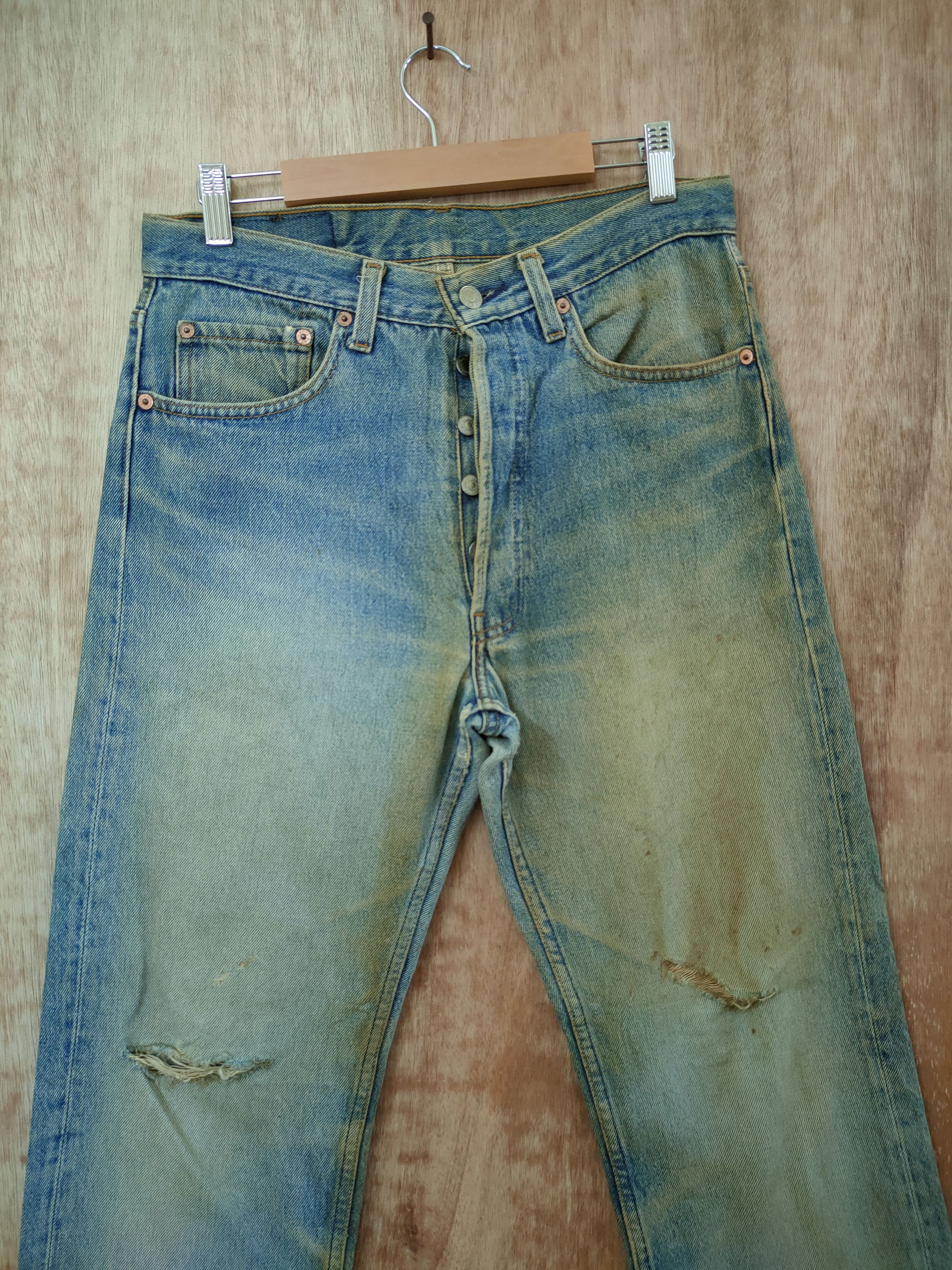 Levi's 501 levis vintage distressed denim pants #46-819 Size US 31 - 4 Thumbnail
