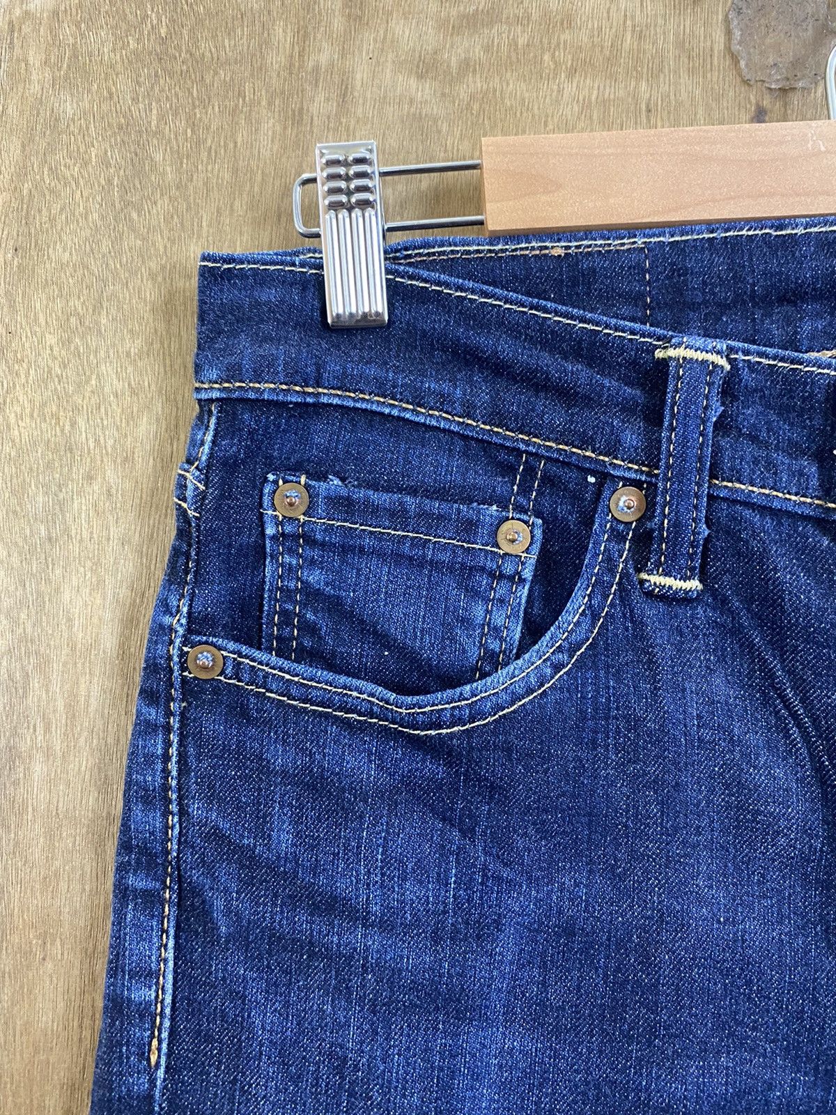 Levi's 511 Levi’s Blue Distressed Denim Pants #B546 Size US 28 / EU 44 - 4 Thumbnail