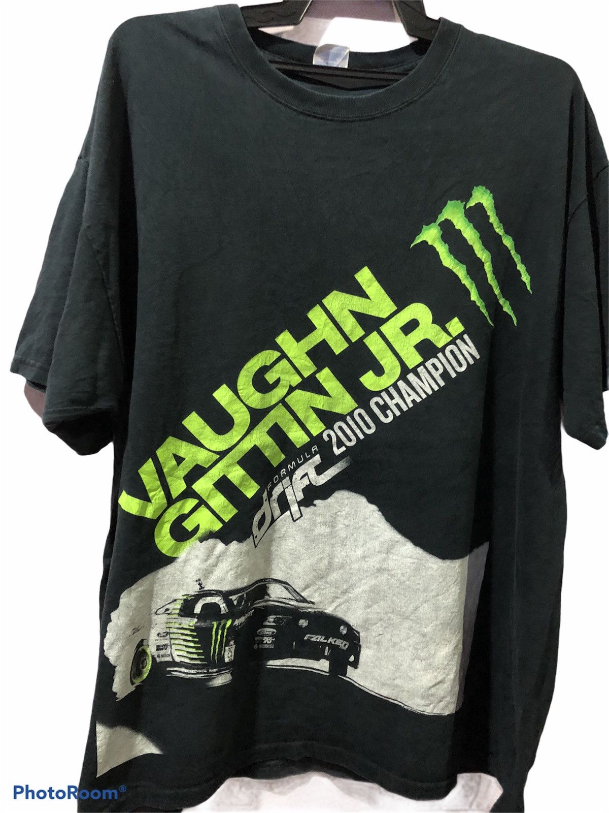 image of Tee Vaughn Gittin Jr Formula Drift 2010 Champions in Black, Men's (Size XL)