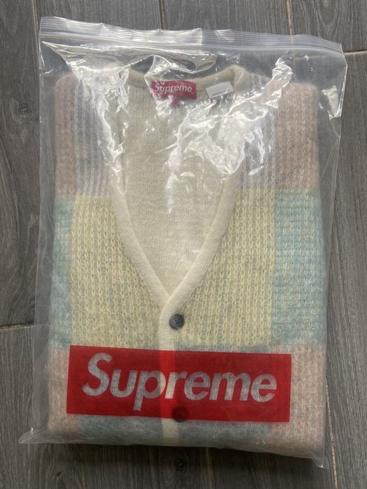 Supreme Supreme Brushed Grid Cardigan Large | Grailed