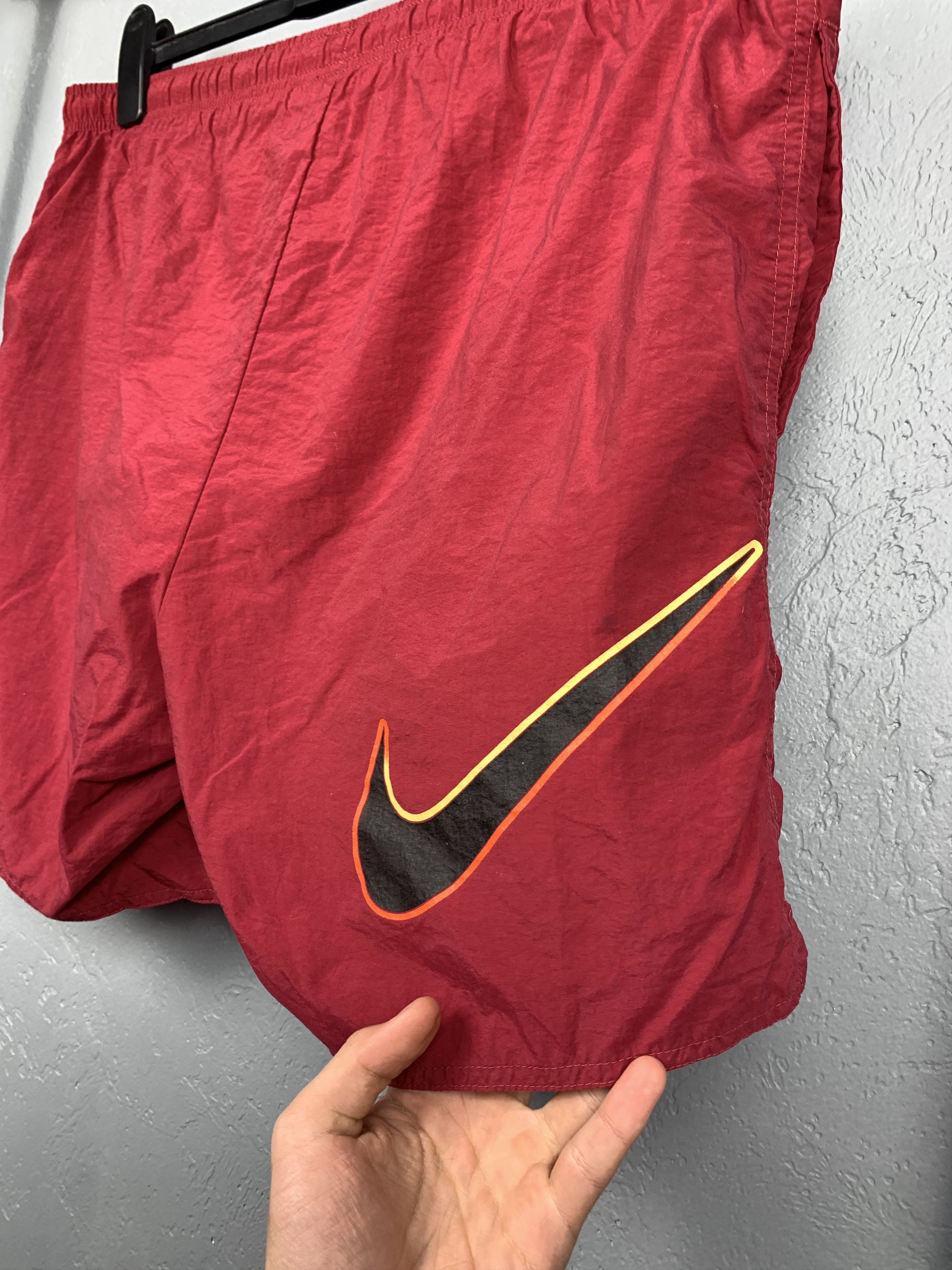 Nike × Vintage Nike 90'S Vintage Nylon Shorts Size US 32 / EU 48 - 2 Thumbnail