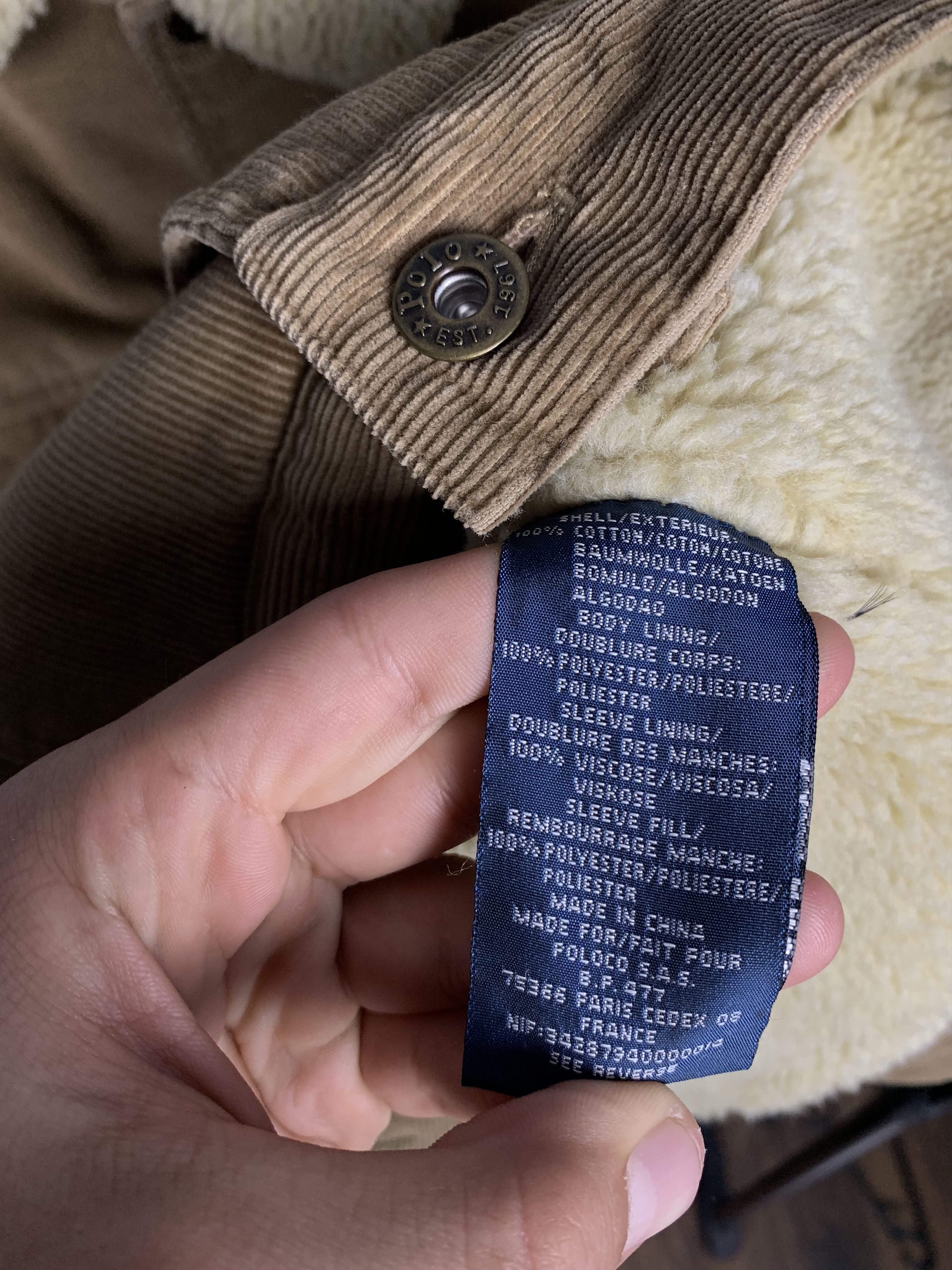 Polo Ralph Lauren Polo Ralph Lauren Vintage Mens Sherpa Corduroy Jacket Size US L / EU 52-54 / 3 - 4 Thumbnail
