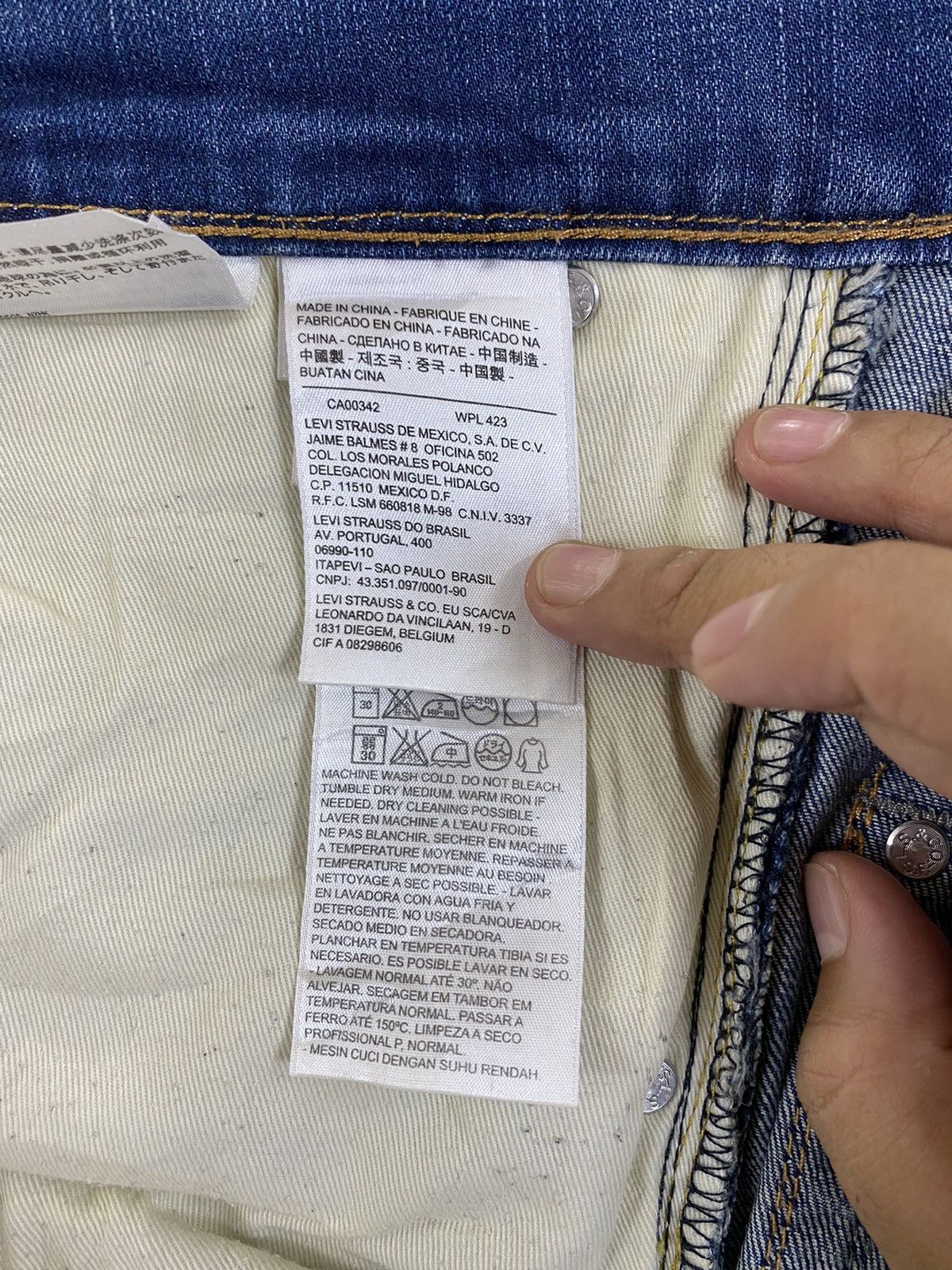 Levi's DLS 513 Levi’s Blue Faded Denim Pants #BB527 Size US 30 / EU 46 - 16 Thumbnail