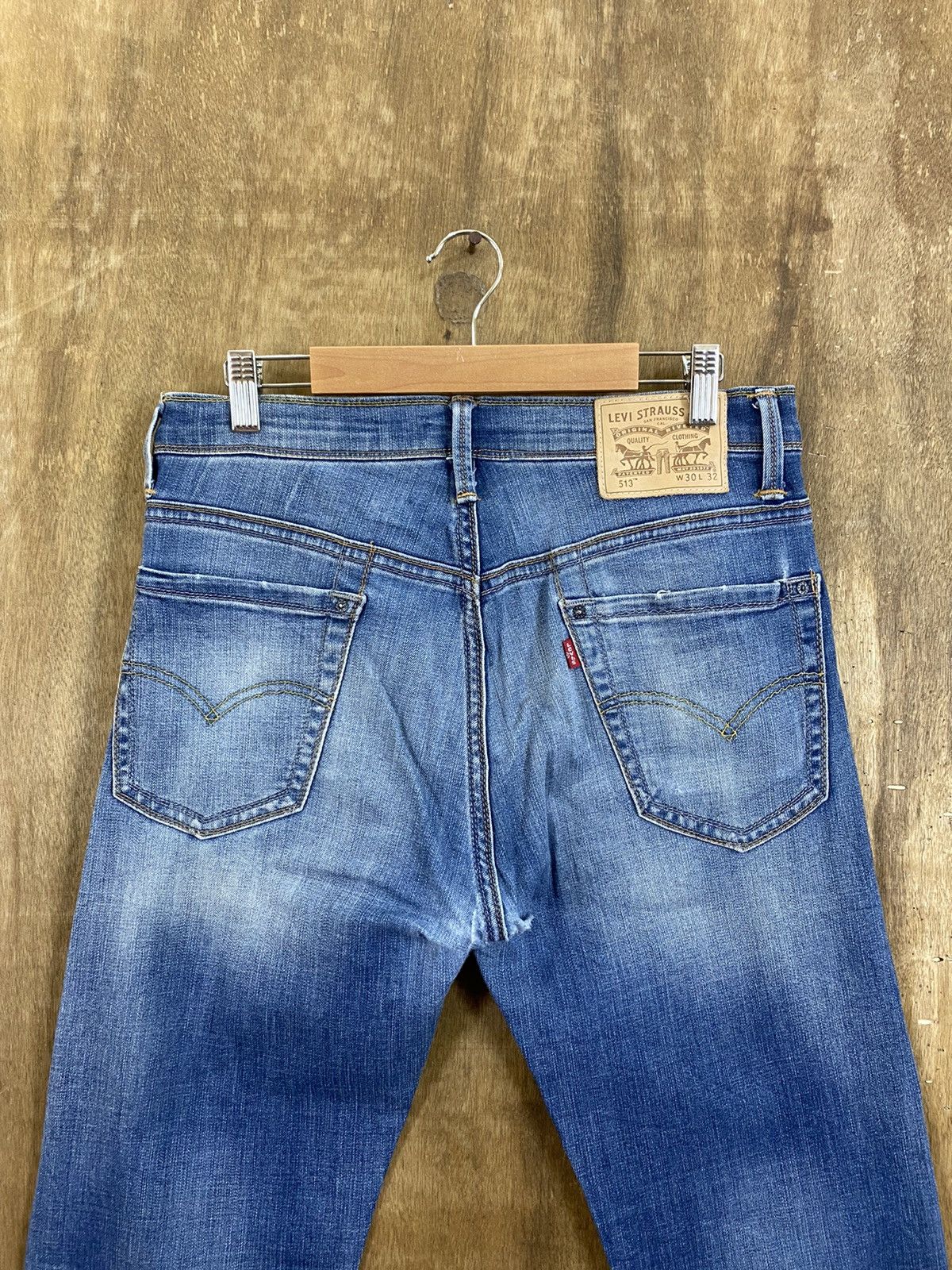 Levi's DLS 513 Levi’s Blue Faded Denim Pants #BB527 Size US 30 / EU 46 - 7 Thumbnail