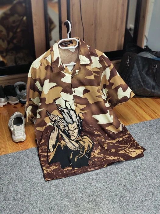 Other Vintage 90's Anime Japanese Brown All Print Hawaiian Shirt Size US L / EU 52-54 / 3 - 10 Thumbnail