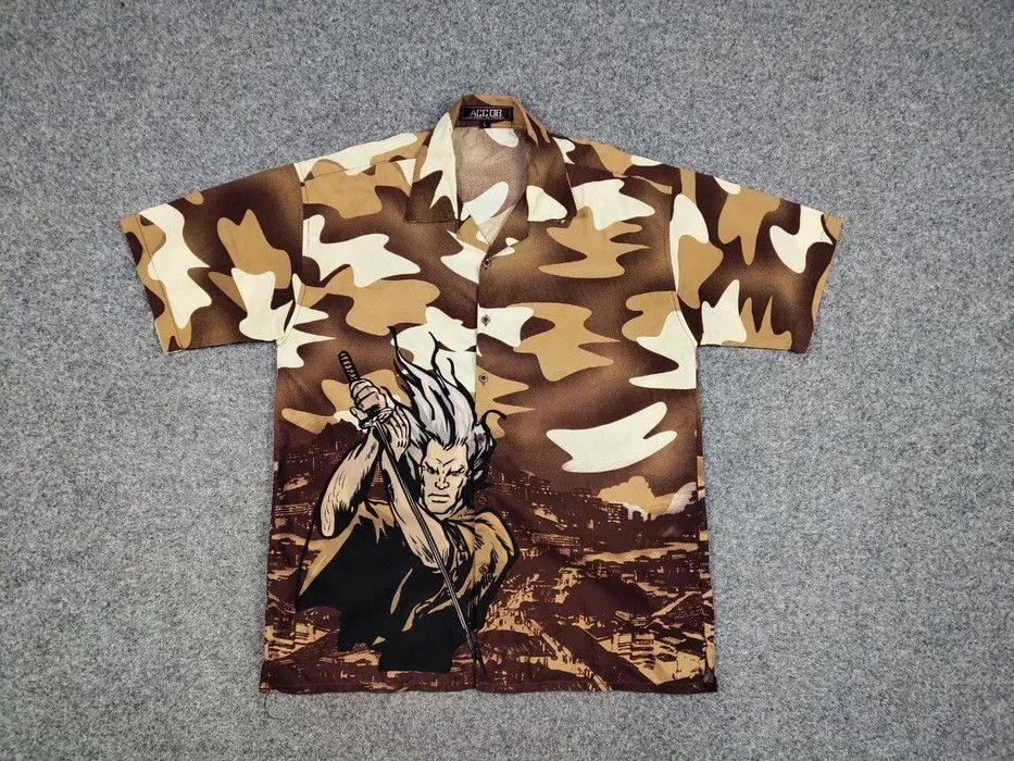 Other Vintage 90's Anime Japanese Brown All Print Hawaiian Shirt Size US L / EU 52-54 / 3 - 5 Thumbnail