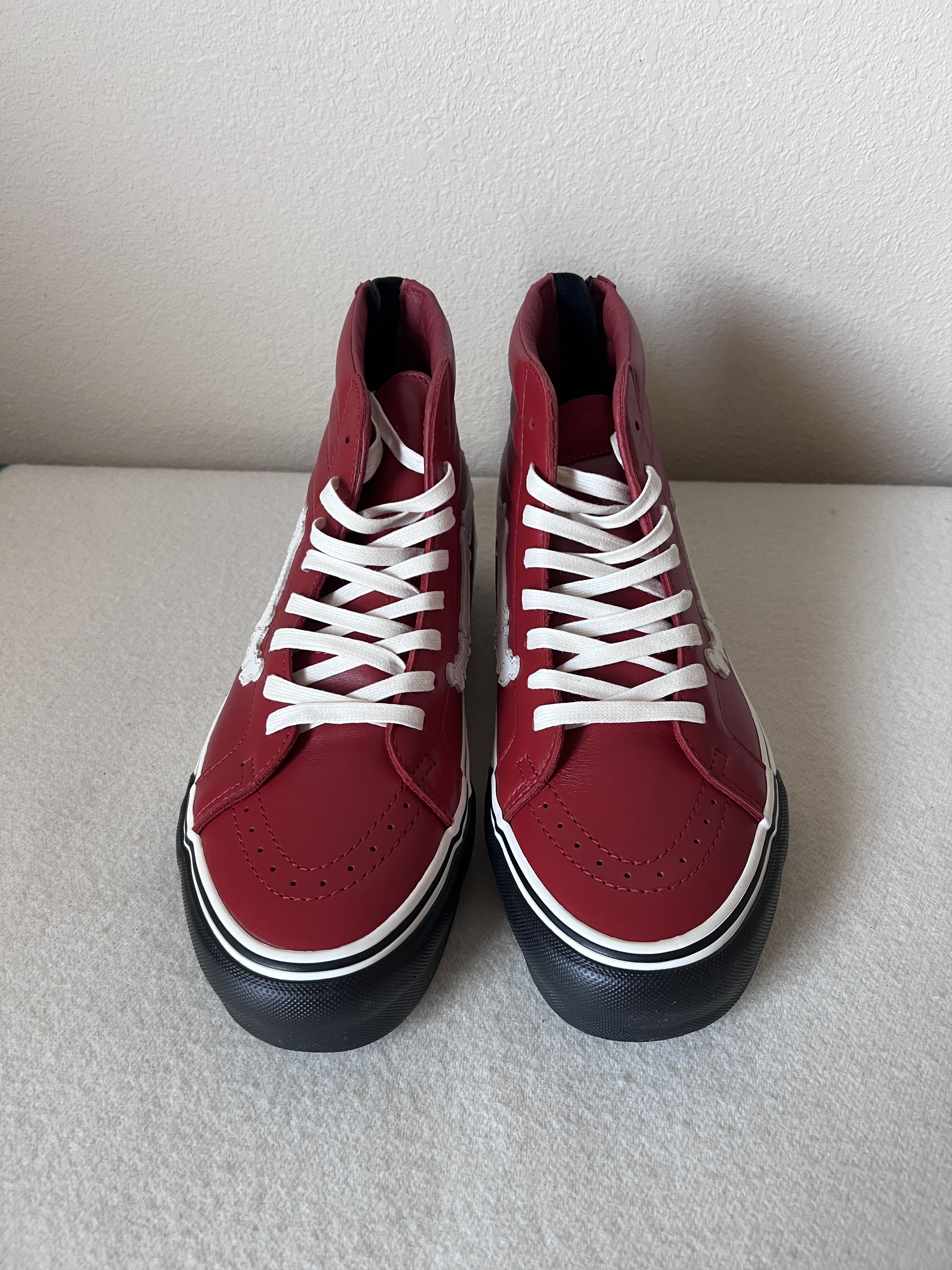 Blends × Vans Blends Vans Unreleased Pack Sk8 Hi Leather Reissue Zip Red Size US 9.5 / EU 42-43 - 4 Thumbnail