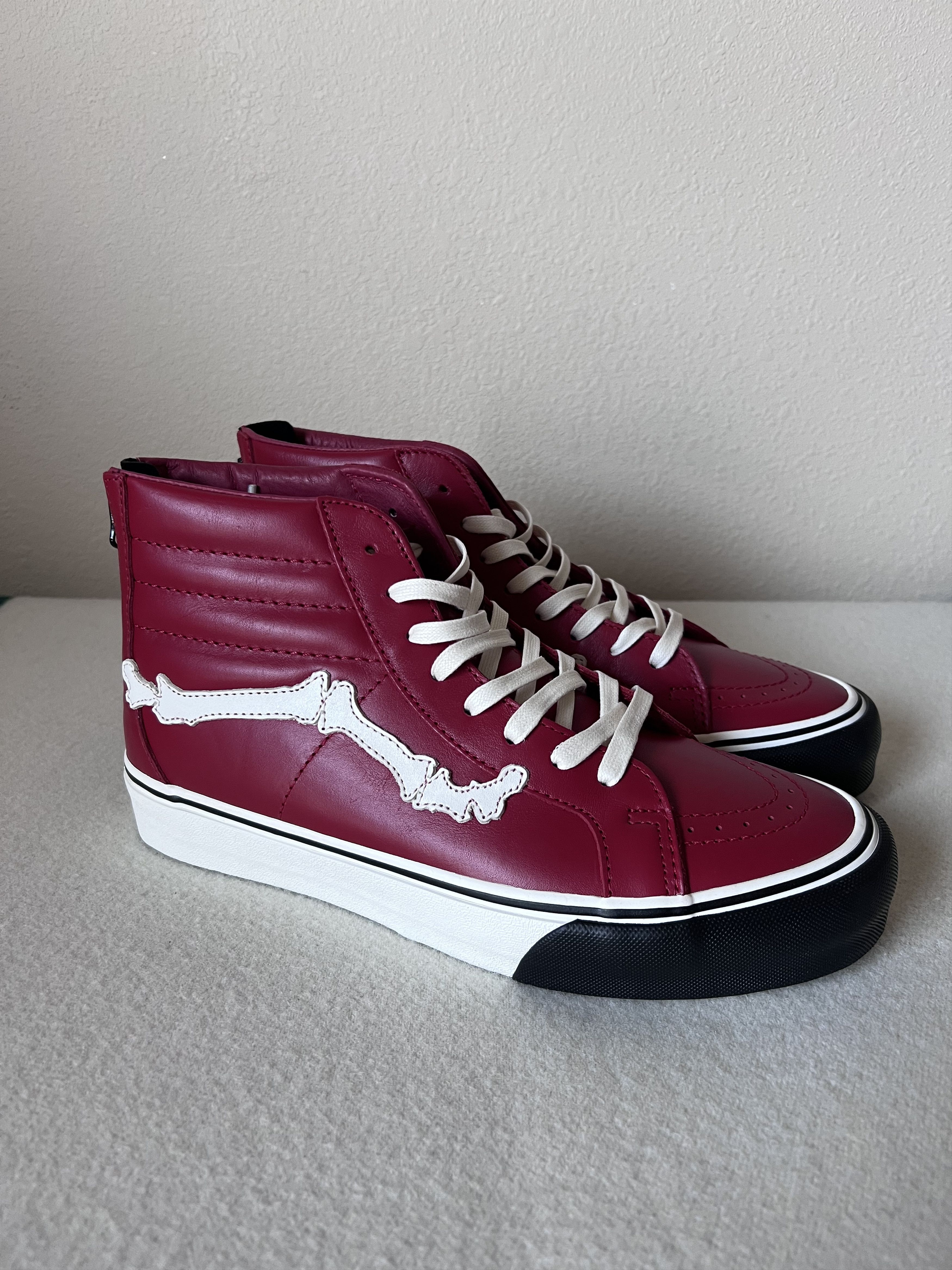 Blends × Vans Blends Vans Unreleased Pack Sk8 Hi Leather Reissue Zip Red Size US 9.5 / EU 42-43 - 1 Thumbnail