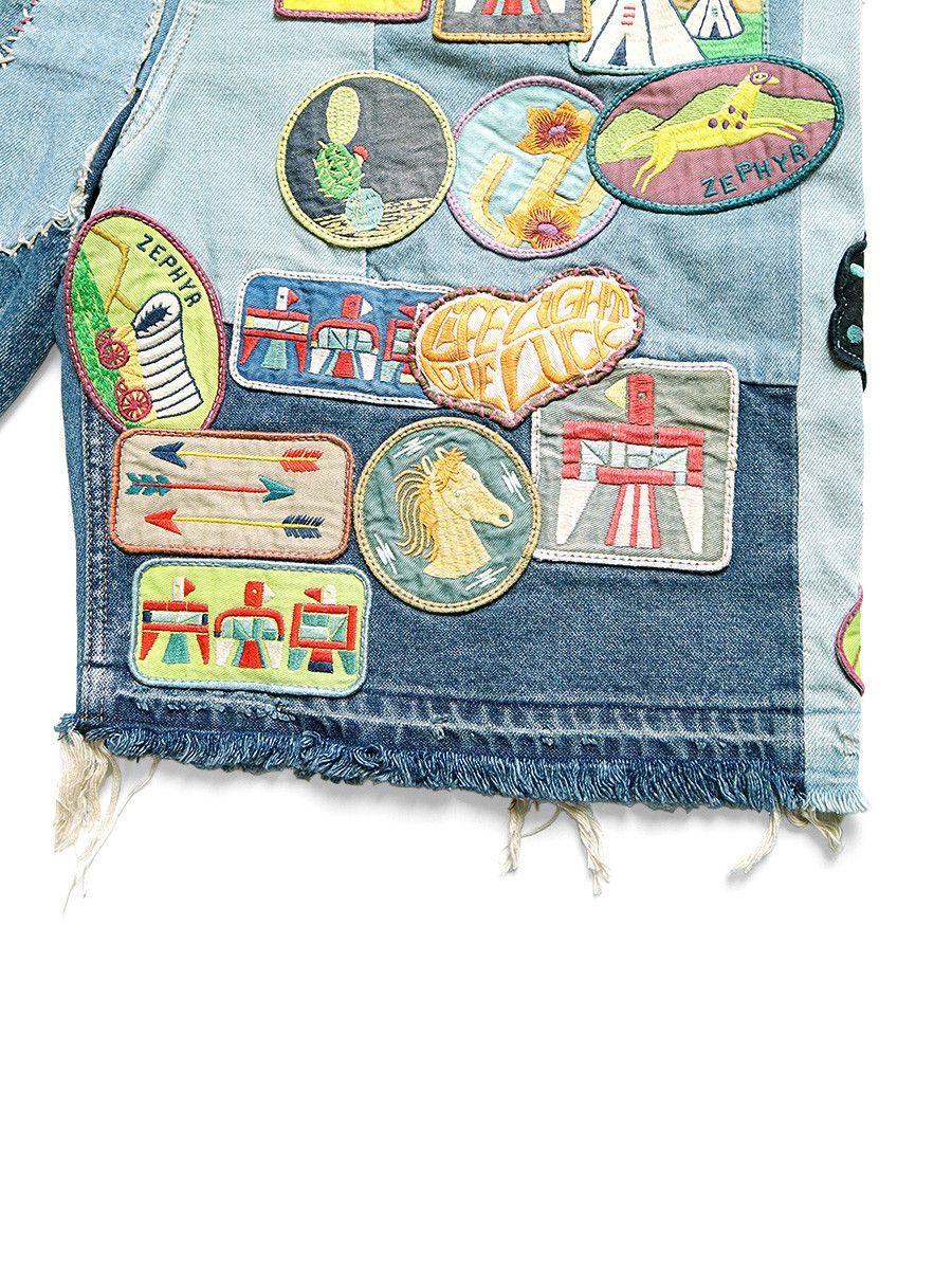 Kapital Kapital 12.5oz Denim 5-Pocket ZEPHYROS INSANE Remake Shorts Size US 34 / EU 50 - 6 Thumbnail