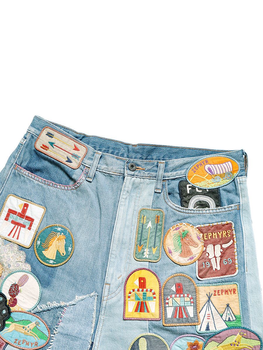 Kapital Kapital 12.5oz Denim 5-Pocket ZEPHYROS INSANE Remake Shorts Size US 34 / EU 50 - 3 Thumbnail