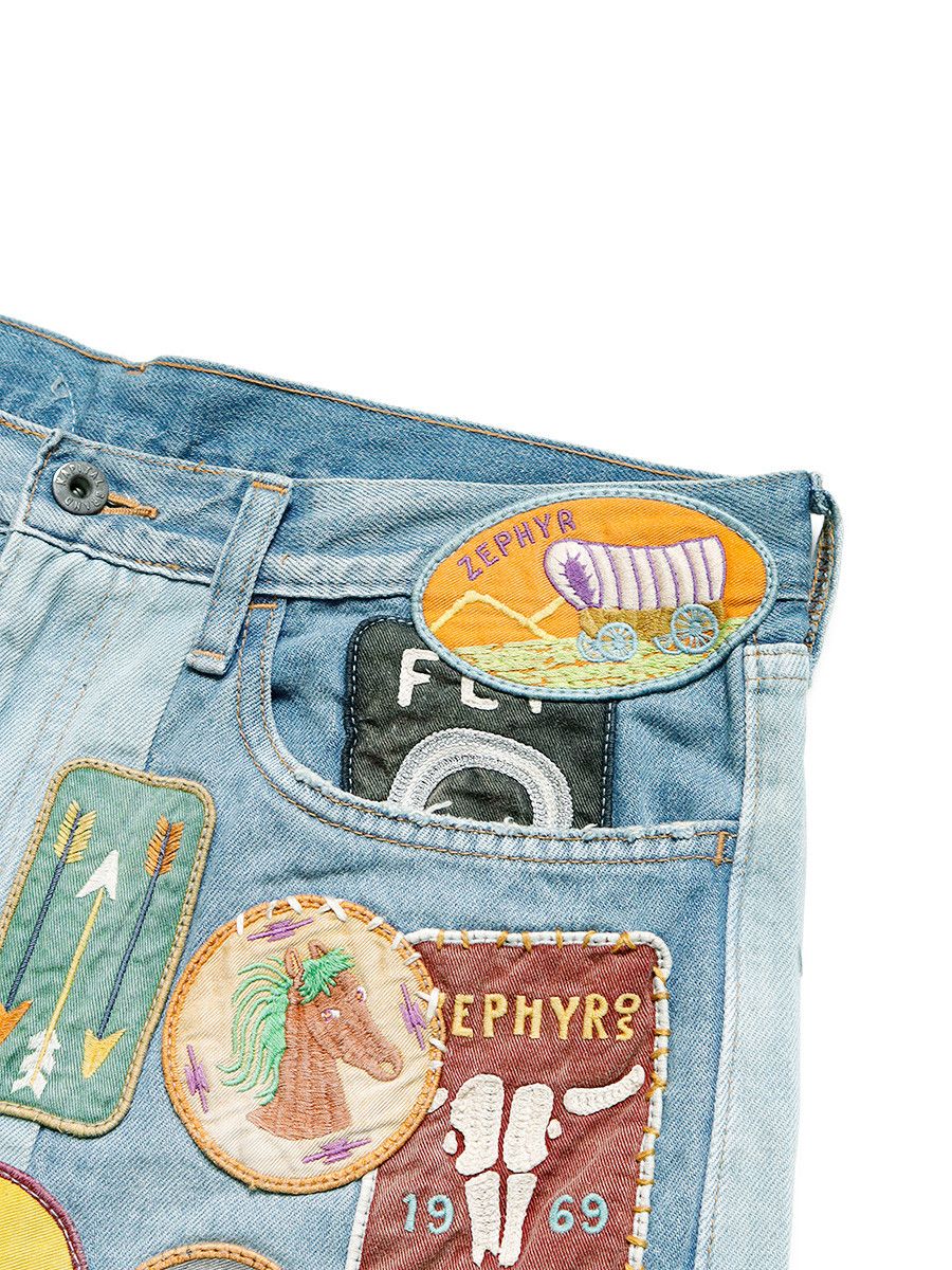Kapital Kapital 12.5oz Denim 5-Pocket ZEPHYROS INSANE Remake Shorts Size US 34 / EU 50 - 4 Thumbnail