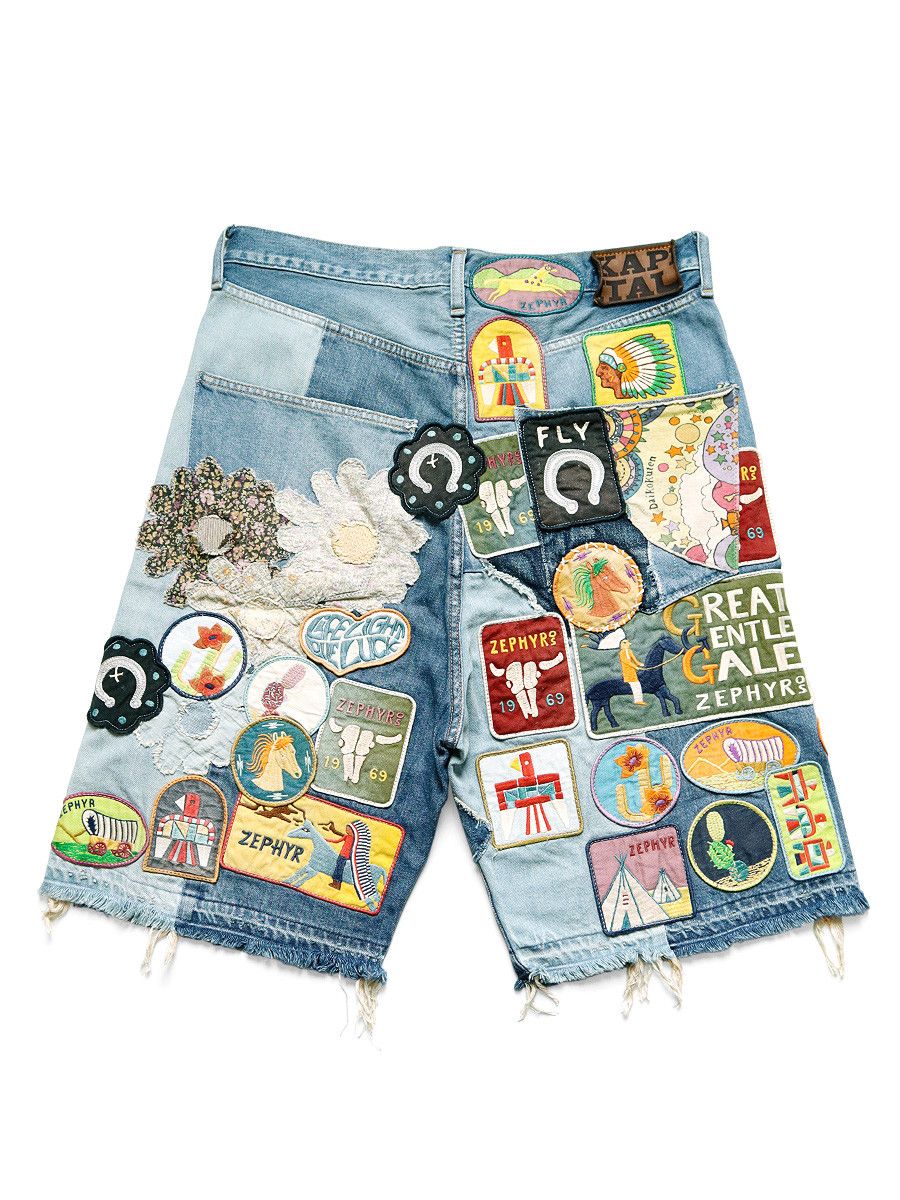 Kapital Kapital 12.5oz Denim 5-Pocket ZEPHYROS INSANE Remake Shorts Size US 34 / EU 50 - 2 Thumbnail