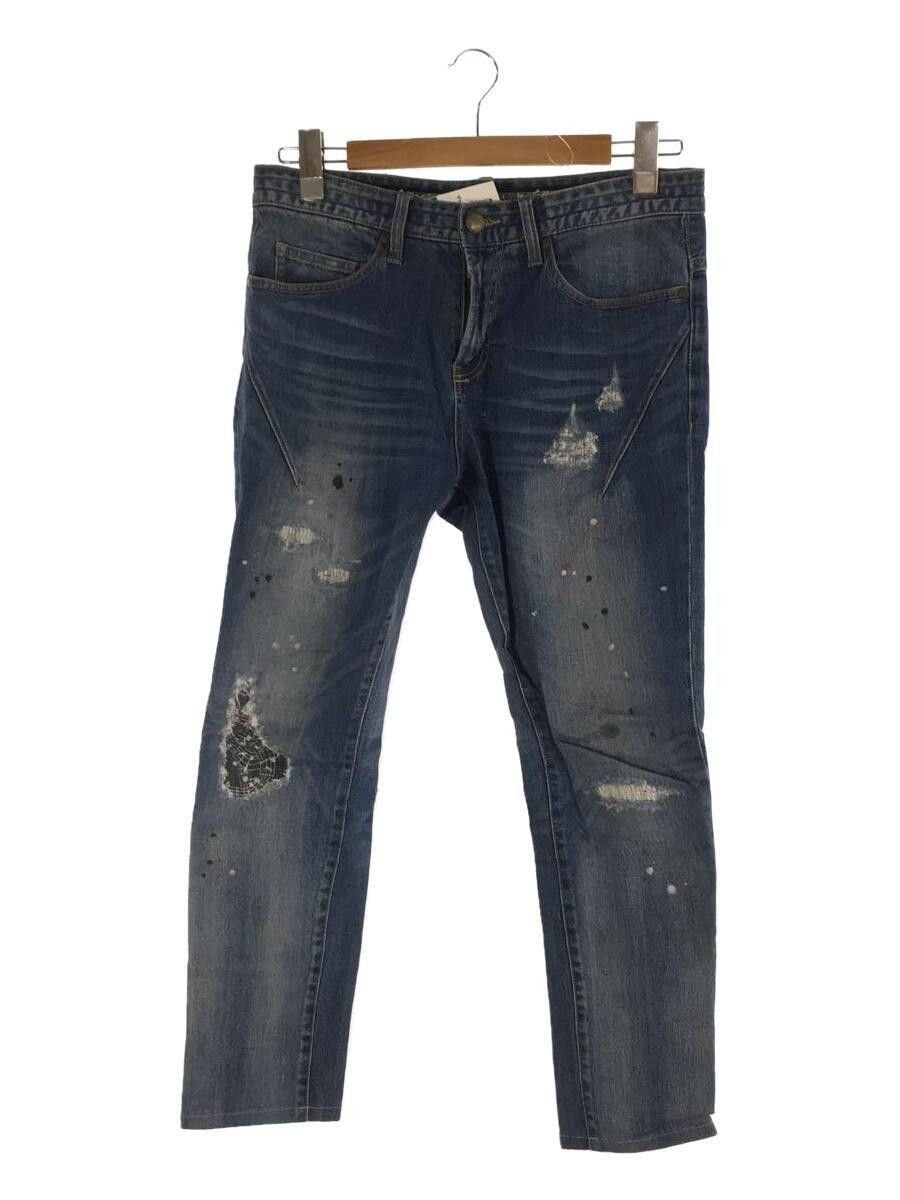image of Number N Ine Number Nine Studious Loveless Guild Distressed Denim Jeans in Indigo, Men's (Size 32)