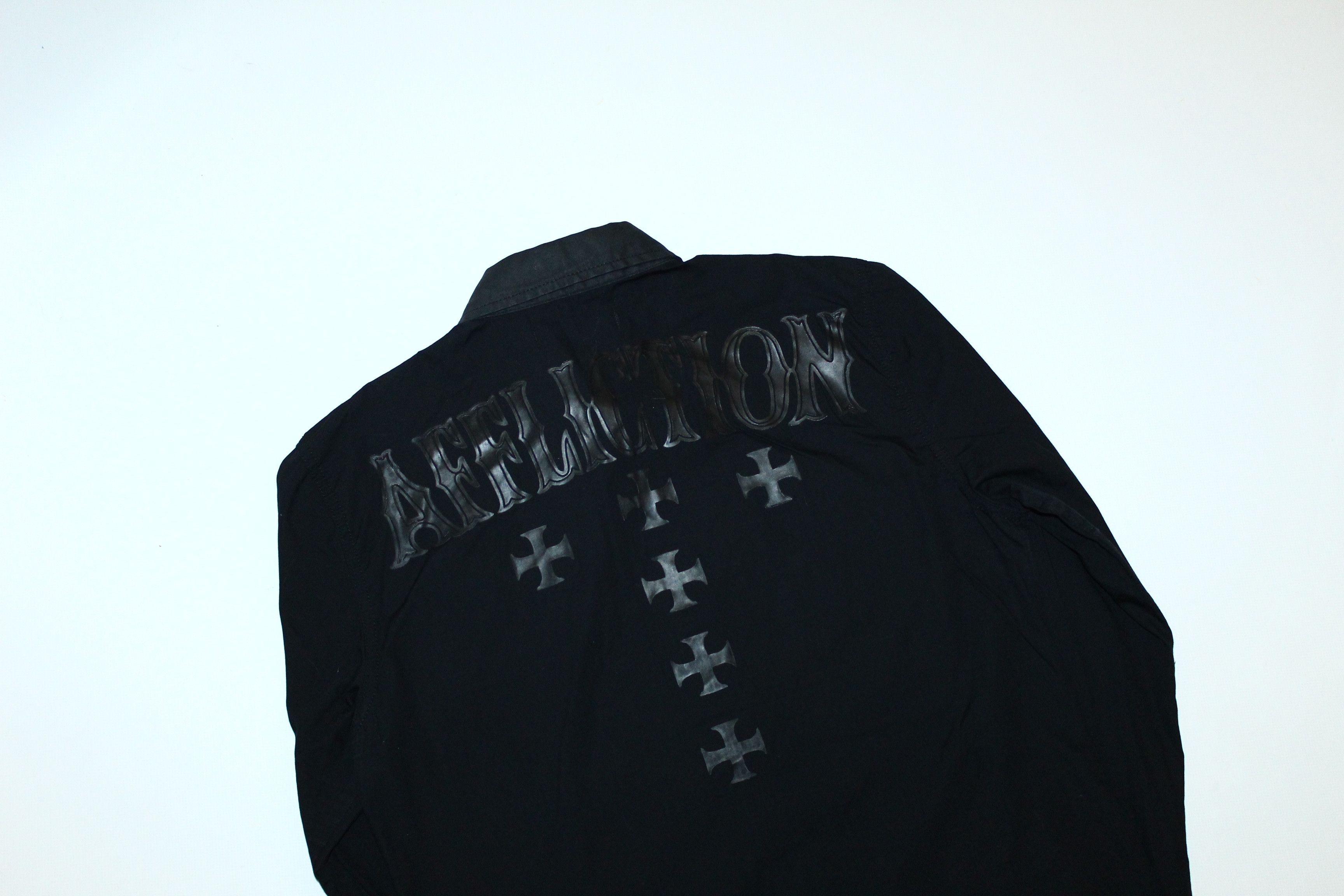 Affliction Affliction Black Premium Big Logo Patches Biker Shirt Size US S / EU 44-46 / 1 - 7 Thumbnail