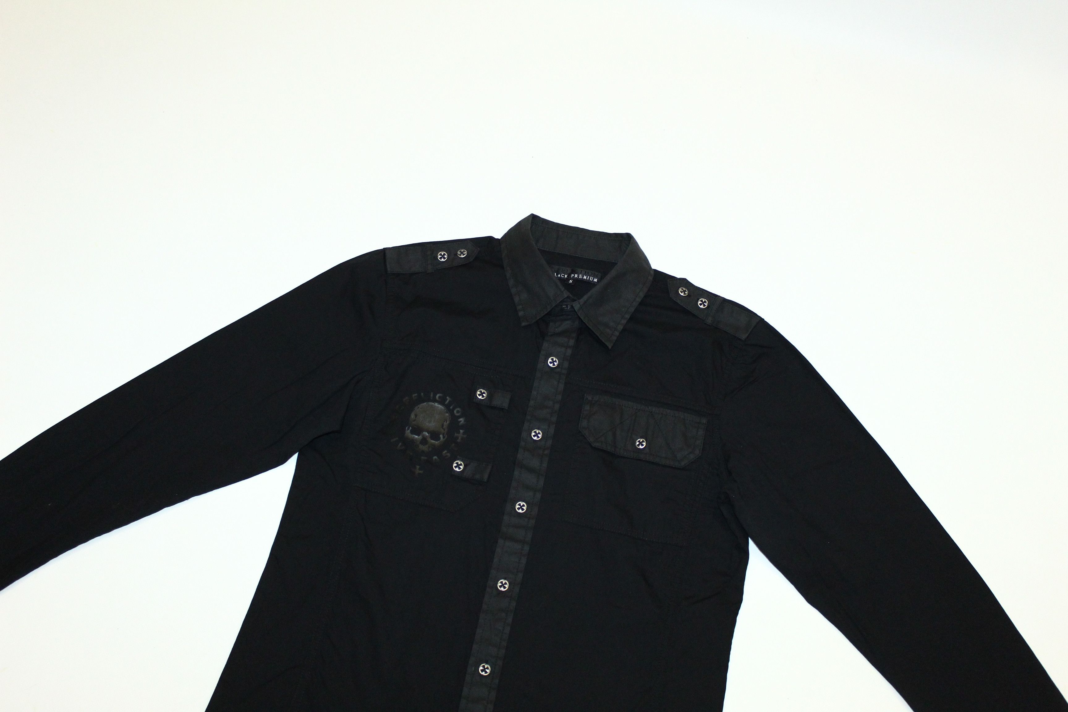 Affliction Affliction Black Premium Big Logo Patches Biker Shirt Size US S / EU 44-46 / 1 - 4 Thumbnail