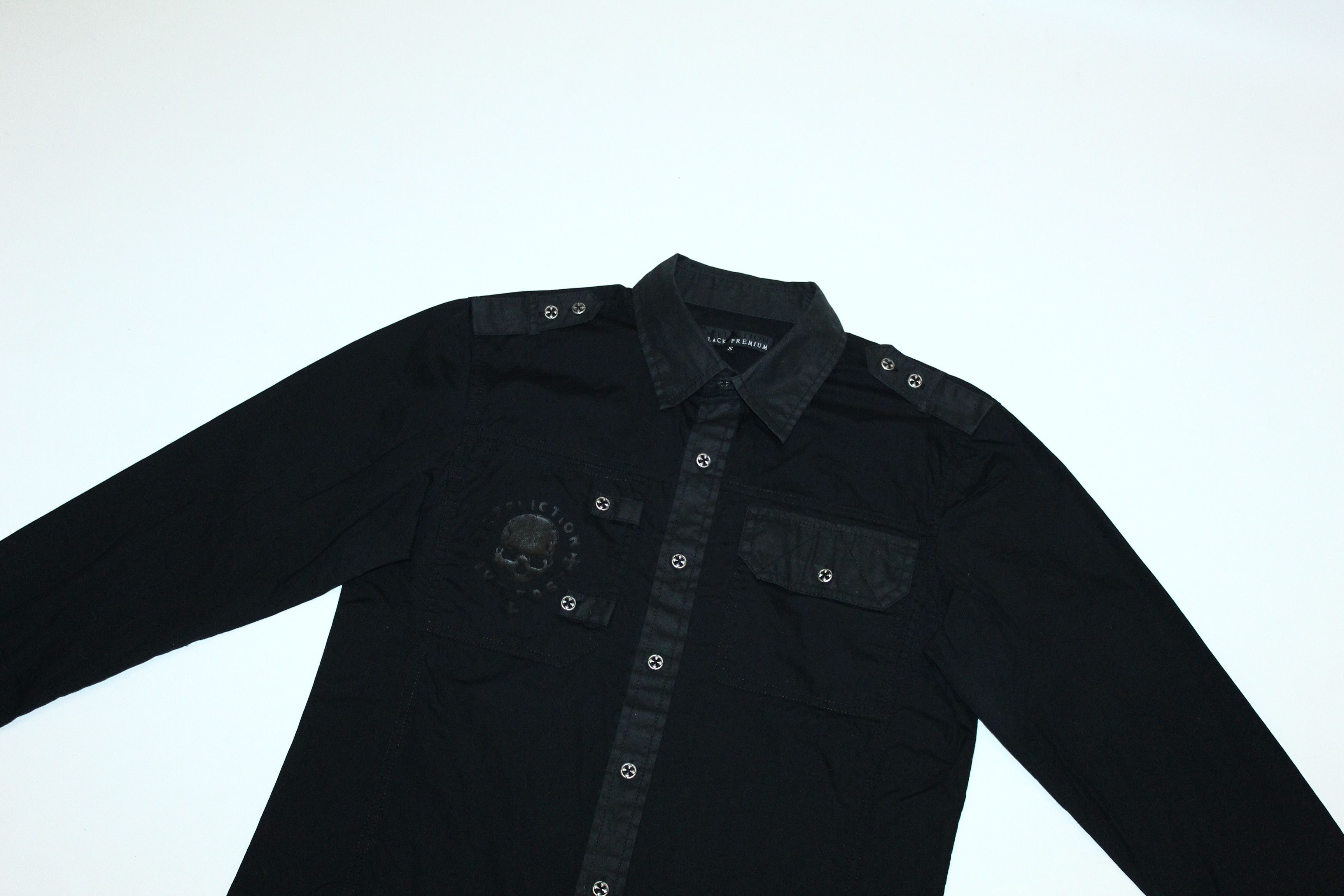 Affliction Affliction Black Premium Big Logo Patches Biker Shirt Size US S / EU 44-46 / 1 - 5 Thumbnail