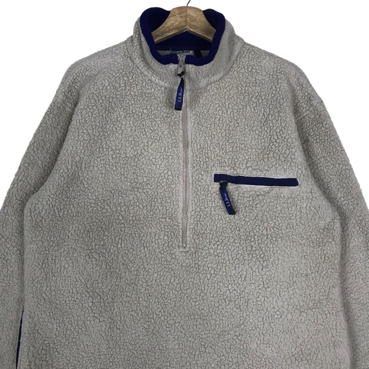 Vintage Bean Outdoor Half Zip Fleece Sweatshirt