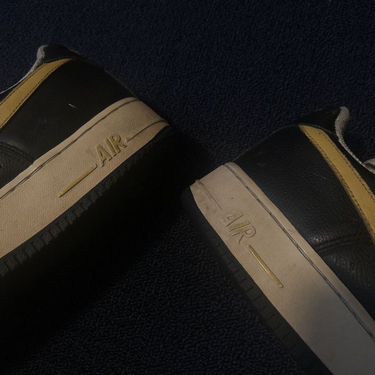 Nike × Vintage Vintage Nike Air Force 1 Black | University Gold Shoes 2004 Size US 9.5 / EU 42-43 - 6 Thumbnail